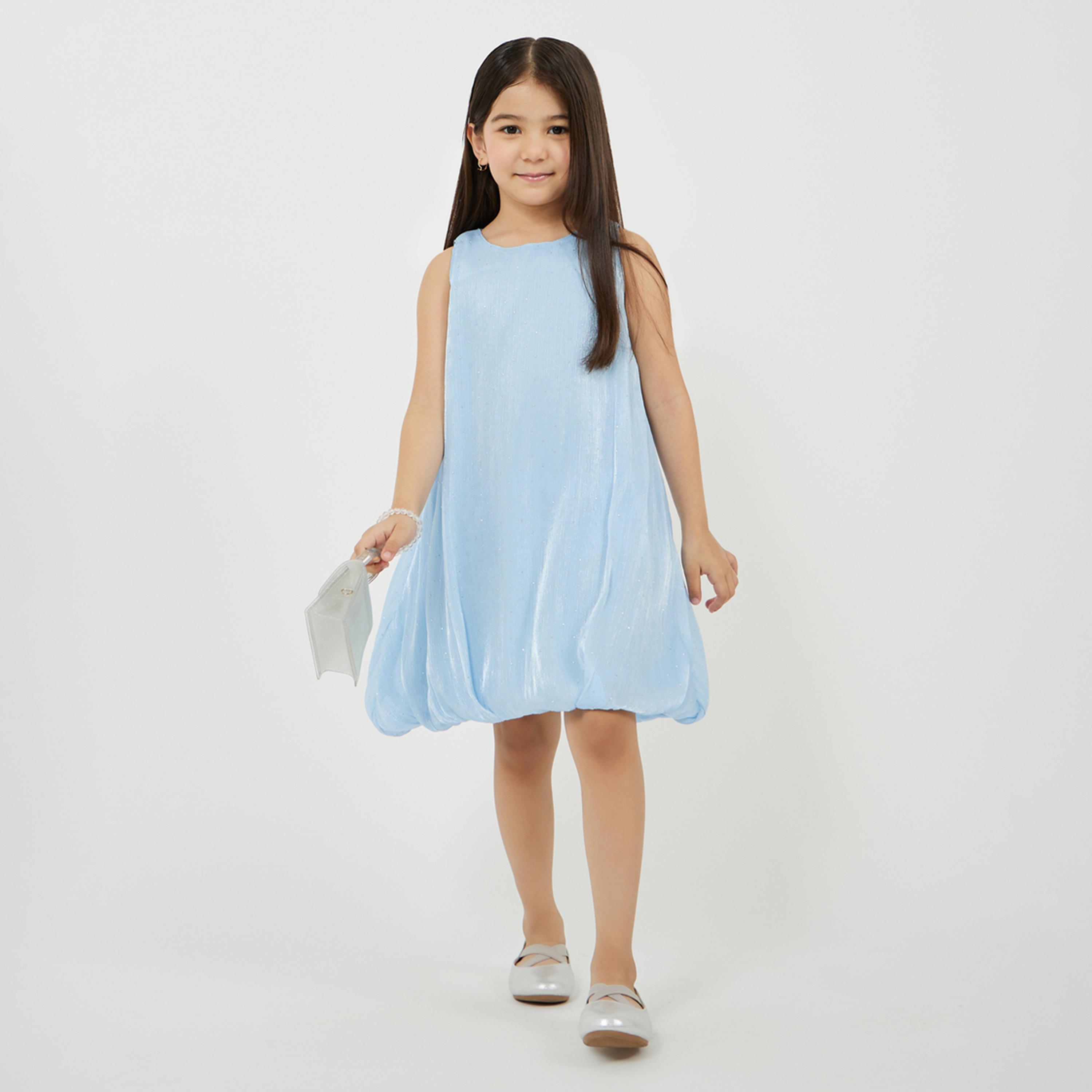 ستايلي - فستان للبنات الصغيرات مرصع بالكامل على شكل بالون-girls-clothing-dressesandjumpsuits-image-1