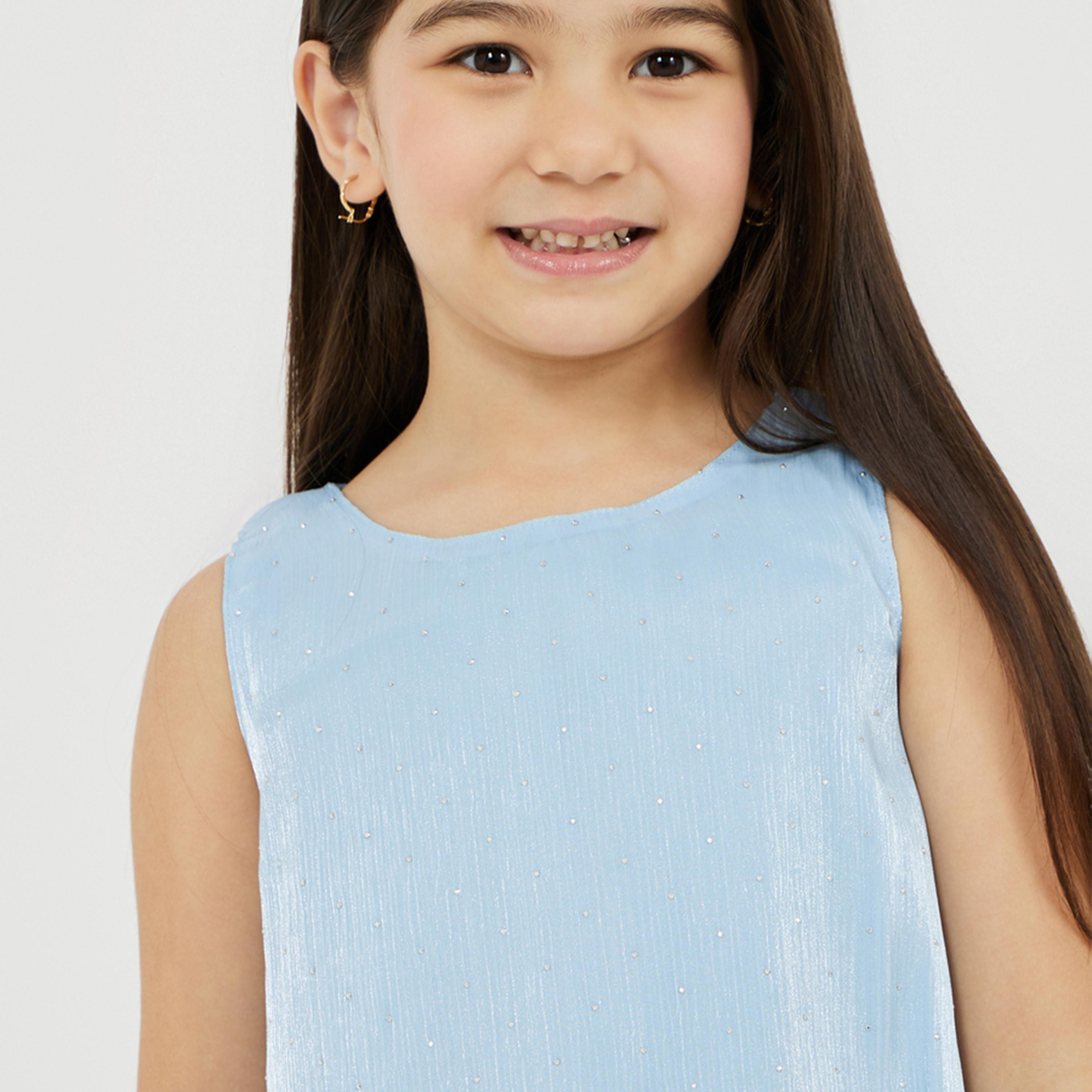 ستايلي - فستان للبنات الصغيرات مرصع بالكامل على شكل بالون-girls-clothing-dressesandjumpsuits-image-3