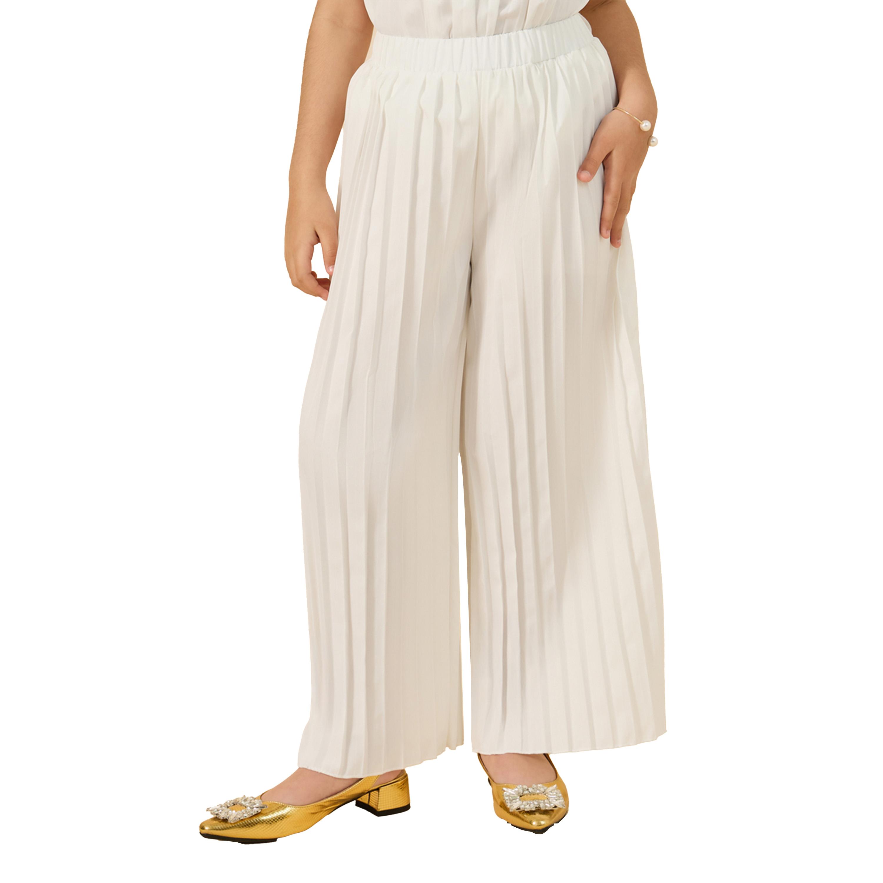 Styli Teen Girls Pleated set with lace insert-girls-clothing-setsandcoords-image-4