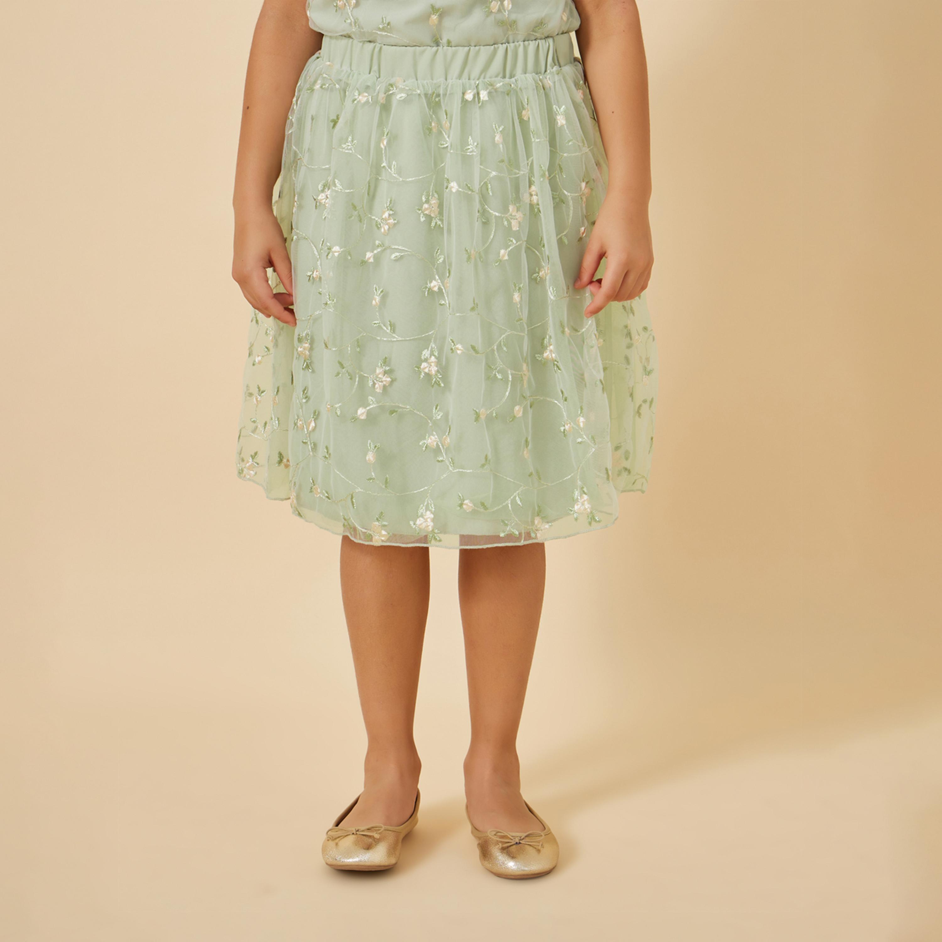ستايلي - ليميتد - مجموعة بلوزة وتنورة مطرزة للفتيات المراهقات-girls-clothing-setsandcoords-image-5
