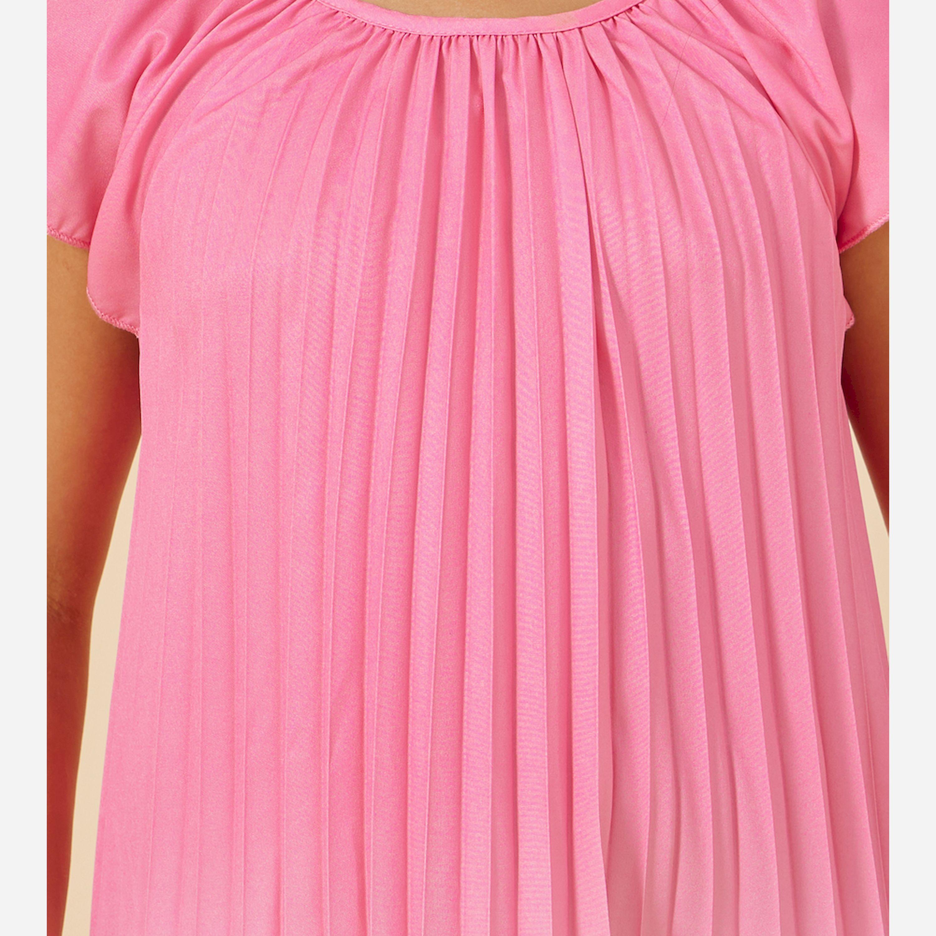 ستايلي - فستان مطوي بطبعة أومبري للفتيات المراهقات-girls-clothing-dressesandjumpsuits-image-3
