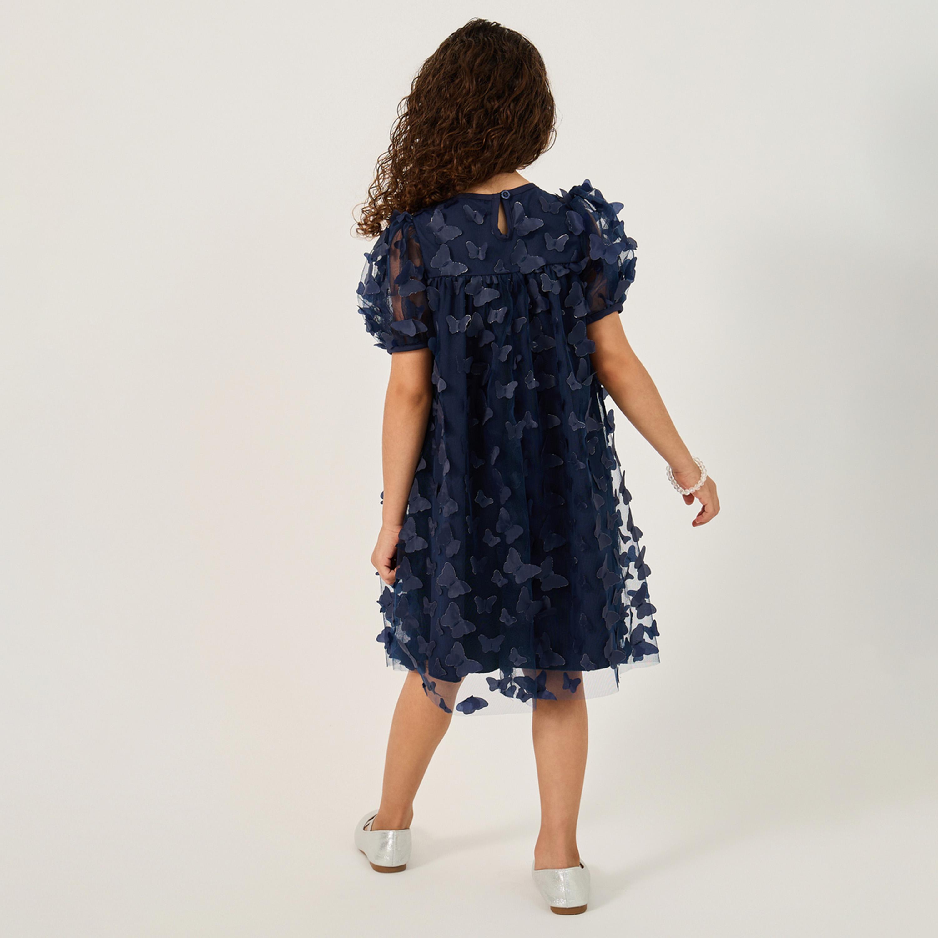 Styli Limited Toddler Girls 3D Lace Applique Dress-girls-clothing-dressesandjumpsuits-image-4