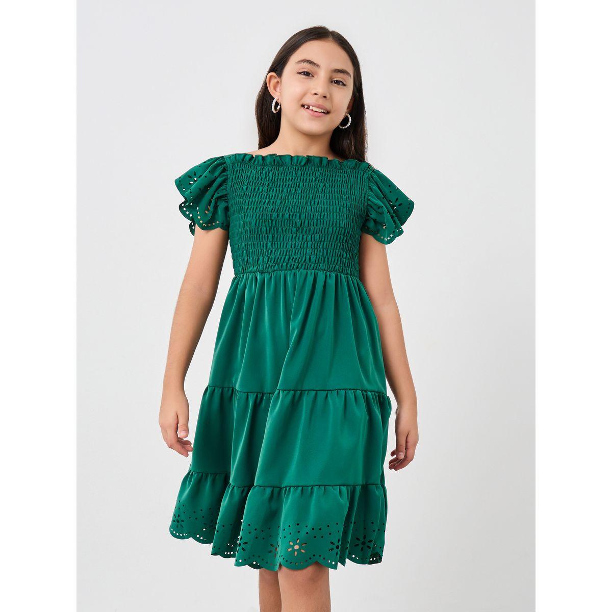 فستان بتفاصيل مُجمعة مع كسرات-girls-clothing-dressesandjumpsuits-image-2
