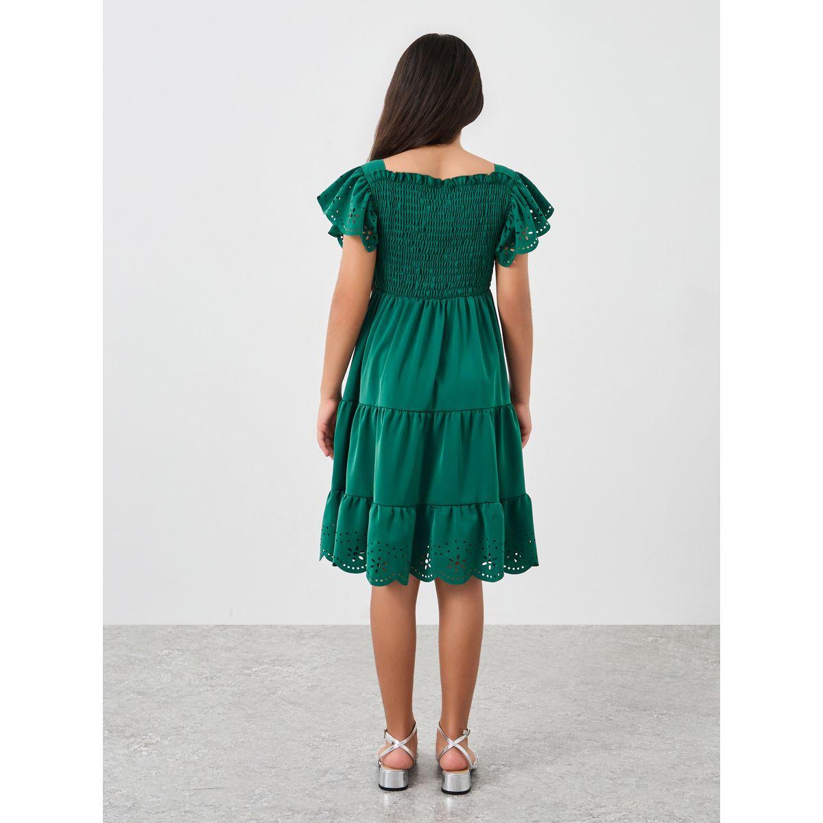 فستان بتفاصيل مُجمعة مع كسرات-girls-clothing-dressesandjumpsuits-image-4