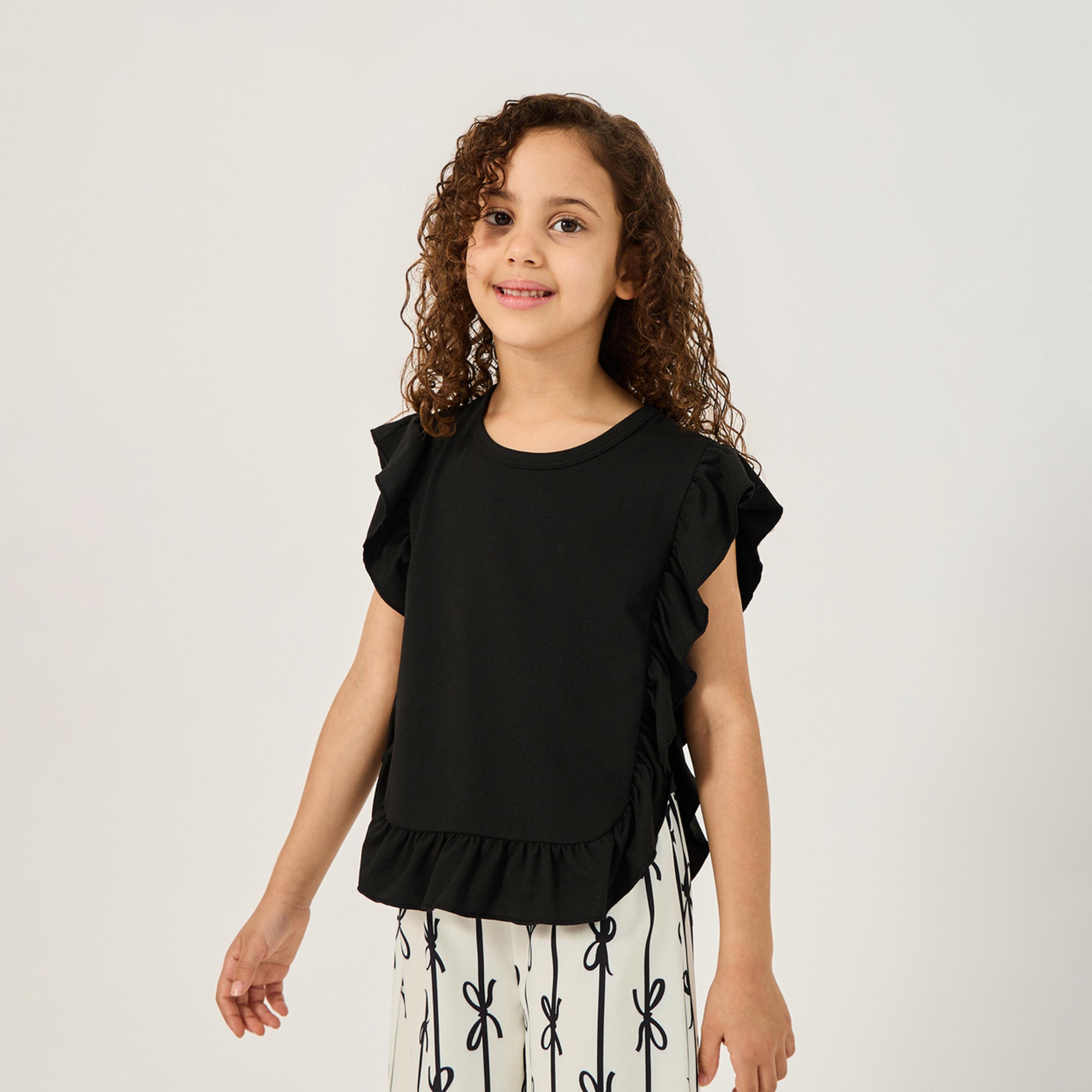 ستايلي - طقم توب وبنطال للبنات الصغار-girls-clothing-setsandcoords-image-2