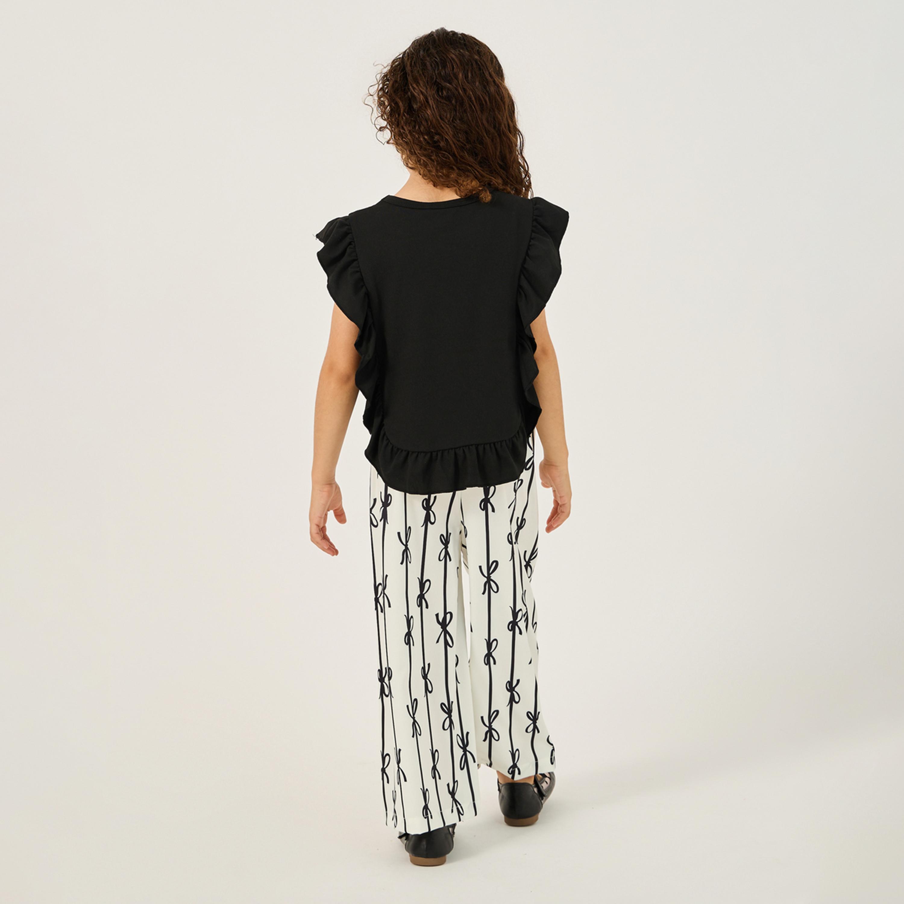 ستايلي - طقم توب وبنطال للبنات الصغار-girls-clothing-setsandcoords-image-5