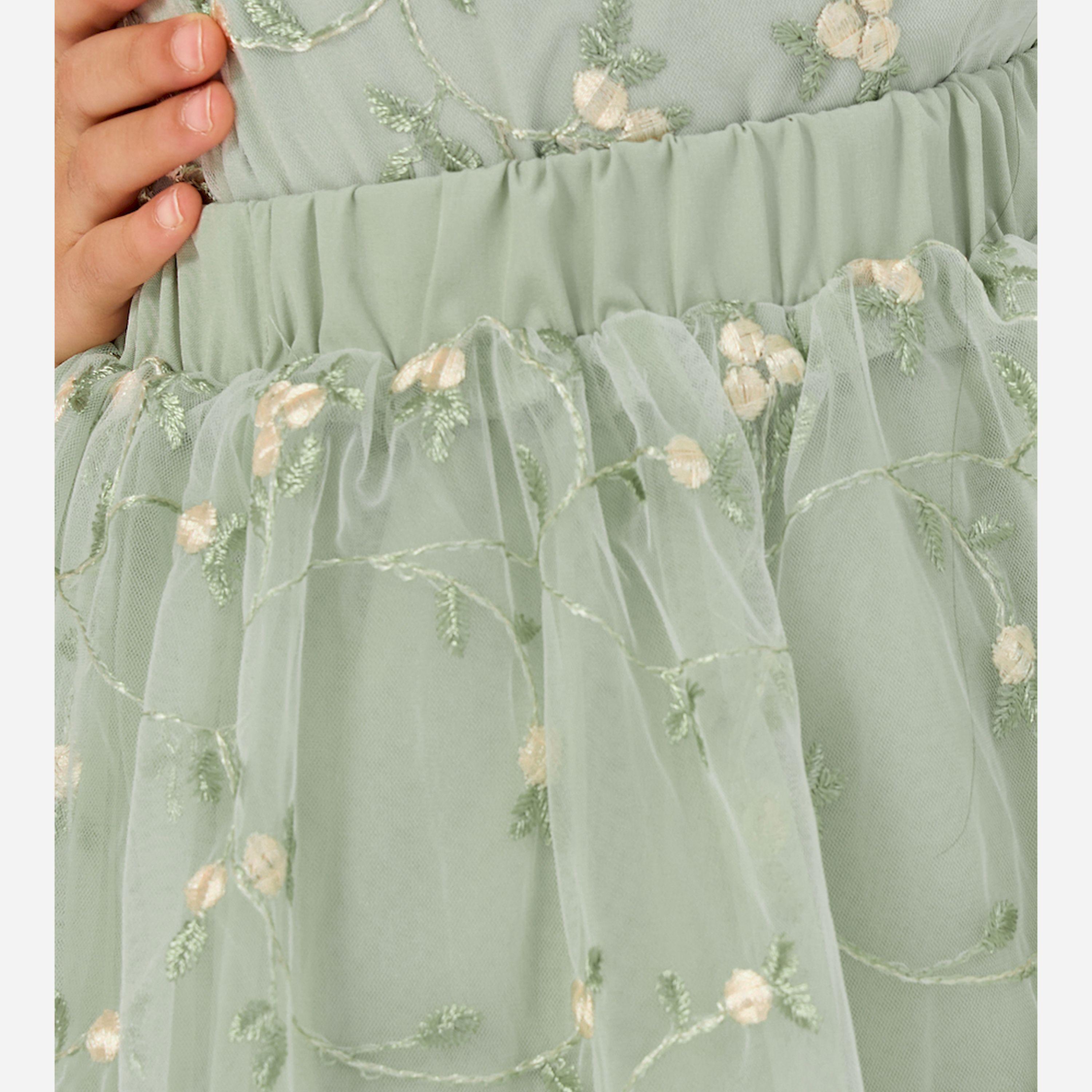 ستايلي - ليميتد - طقم تنورة وقميص للبنات الصغار مع تطريز-girls-clothing-setsandcoords-image-5