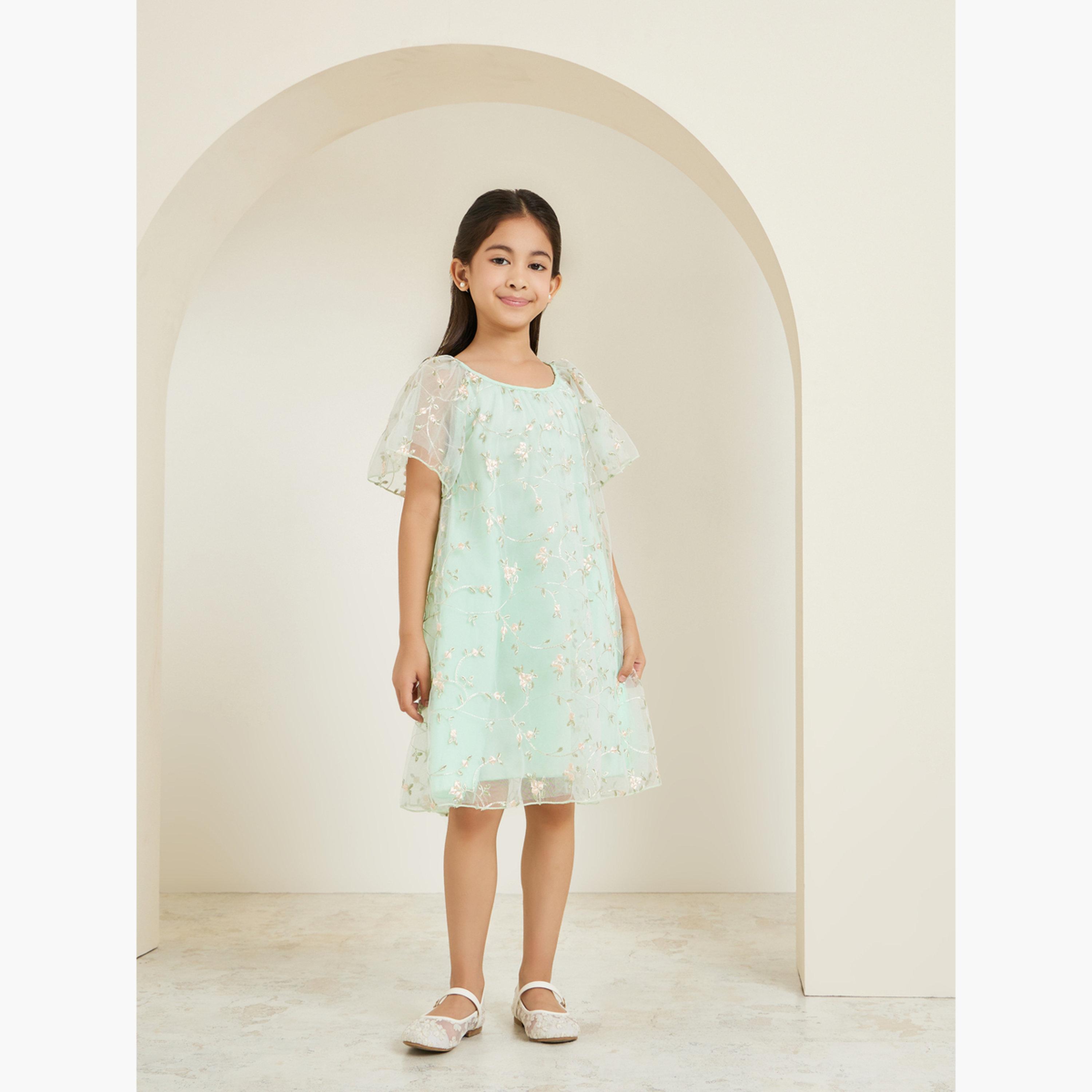 فستان شبكي بتطريز أزهار-girls-clothing-dressesandjumpsuits-image-2