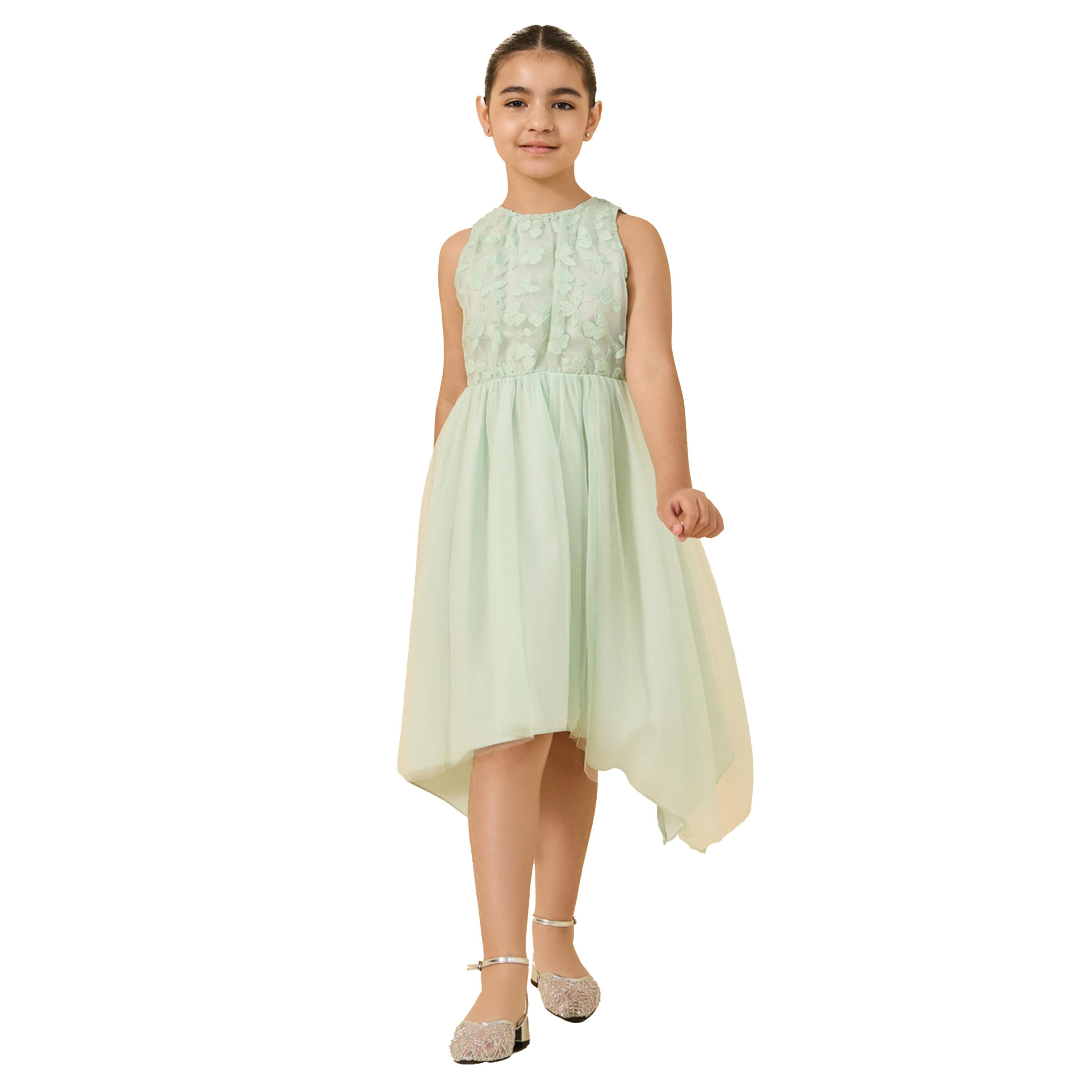 ستايلي - فستان مورد بدون أكمام بتصميم طويل من الخلف-girls-clothing-dressesandjumpsuits-image-1
