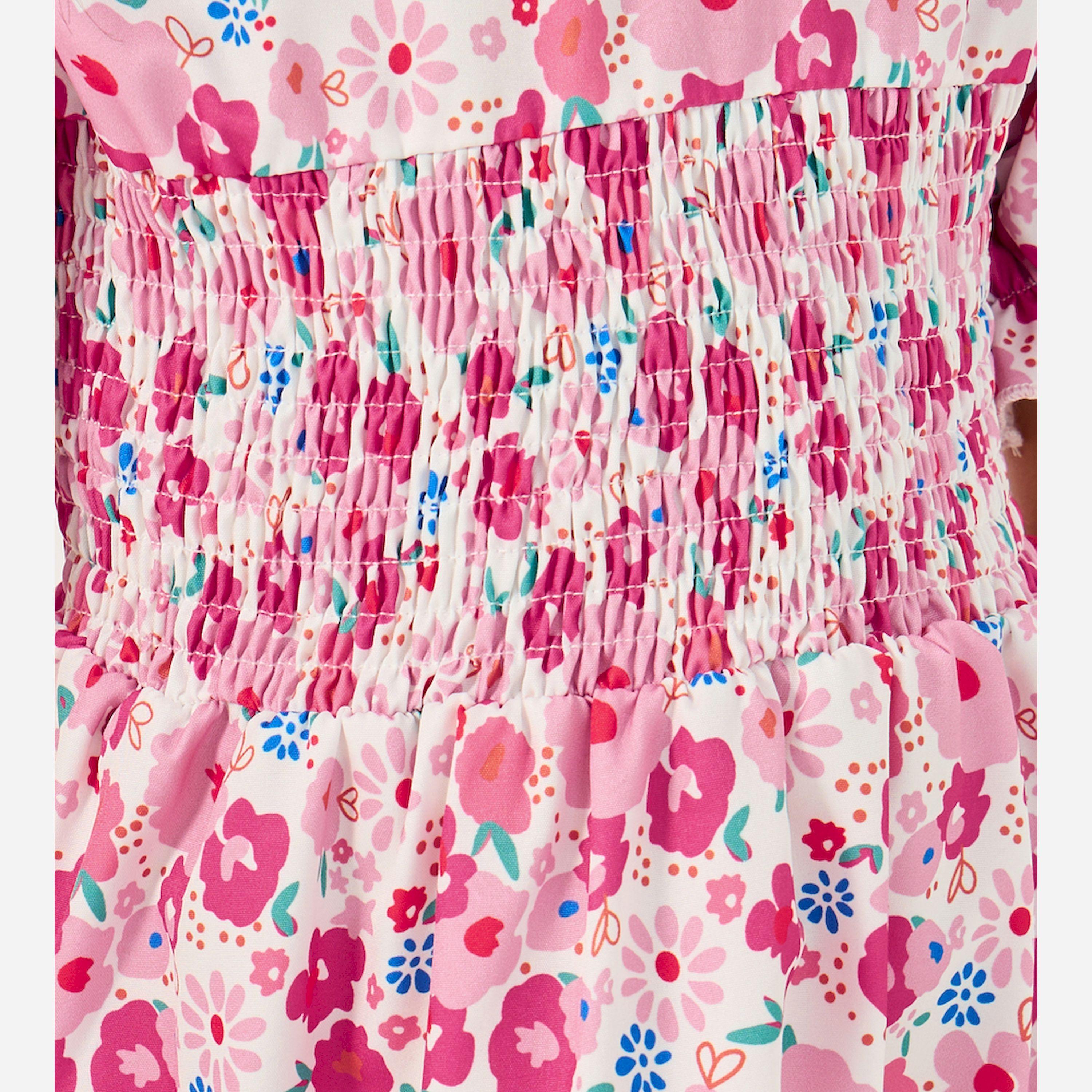 ستايلي - فستان مطبوع بياقة للفتيات الصغيرات-girls-clothing-dressesandjumpsuits-image-3