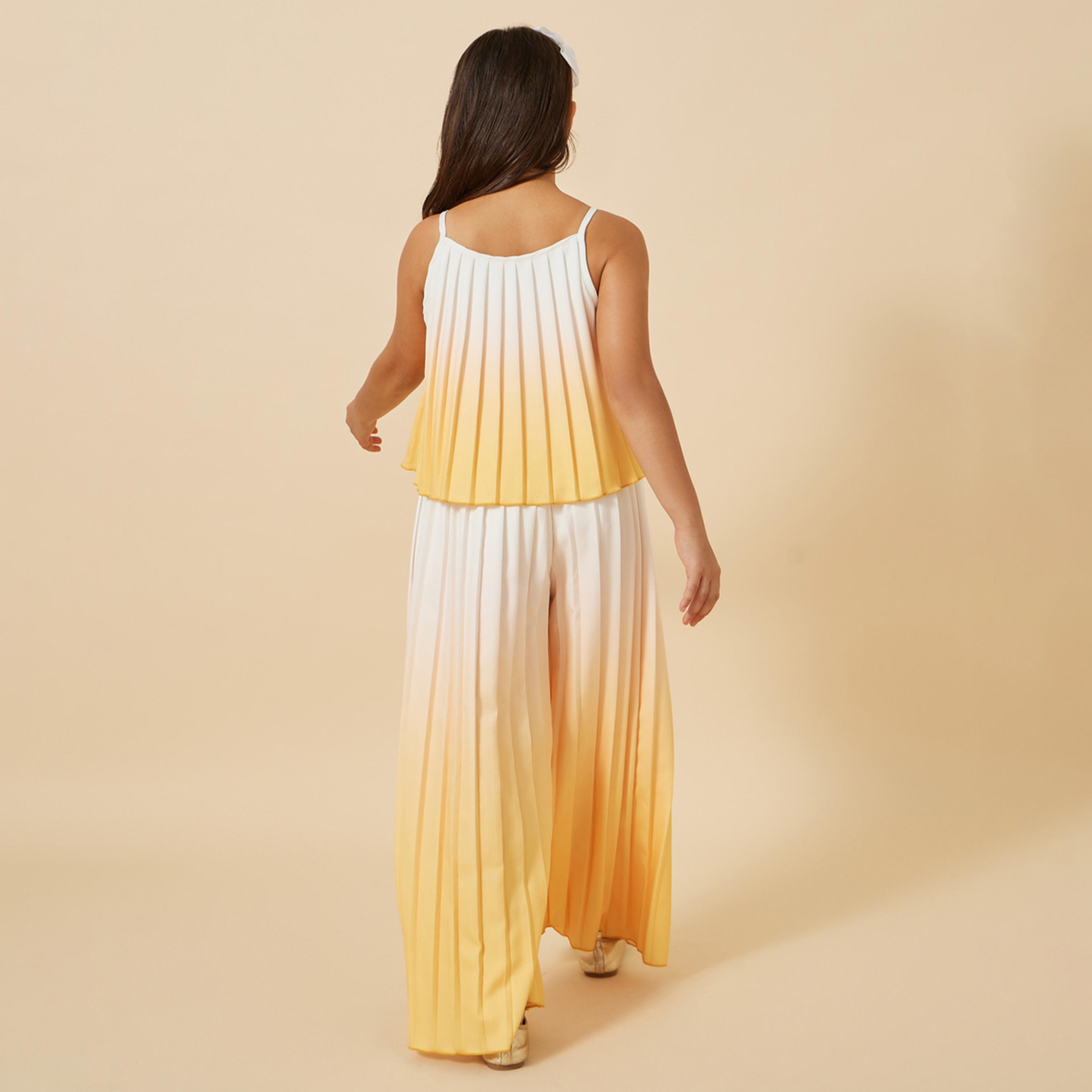 ستايلي - طقم للفتيات المراهقات بطبعة أومبري وكسرات-girls-clothing-setsandcoords-image-5