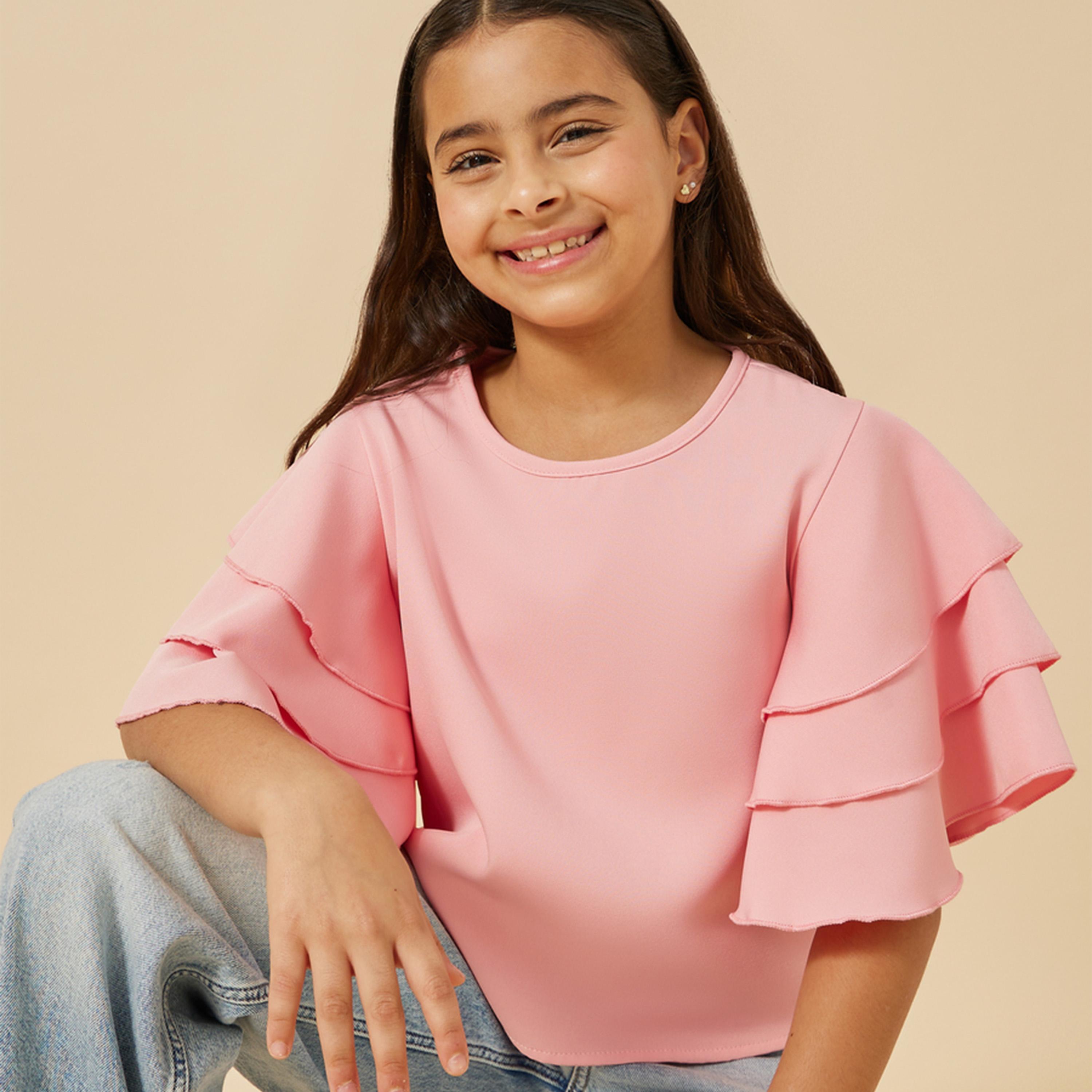 Styli Teen Girls Solid Blouse-girls-clothing-blousesandshirts-image-1