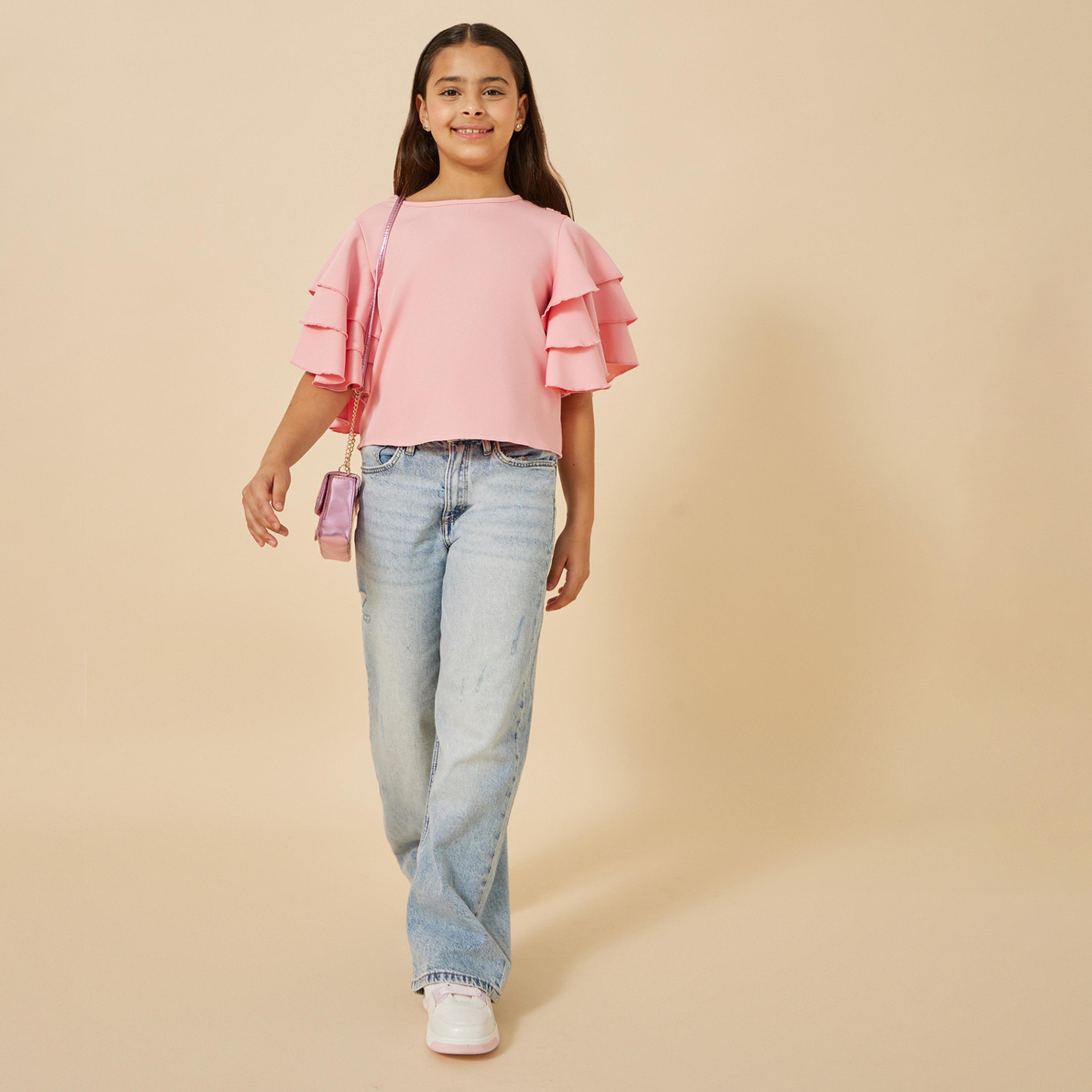 Styli Teen Girls Solid Blouse-girls-clothing-blousesandshirts-image-2