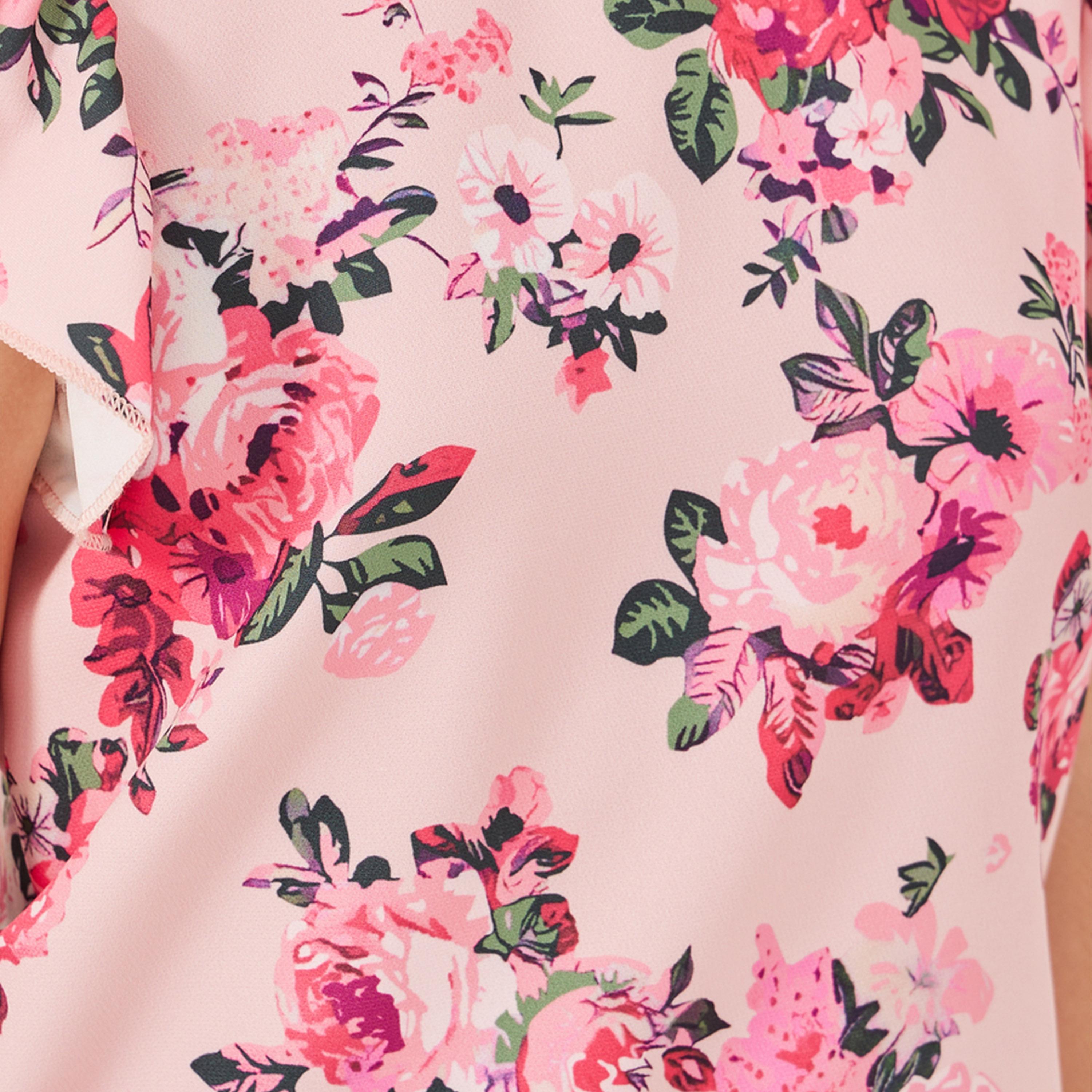 ستايلي- بلوزة بأكمام مكشكشة ومطبوعة بالورود-girls-clothing-blousesandshirts-image-3
