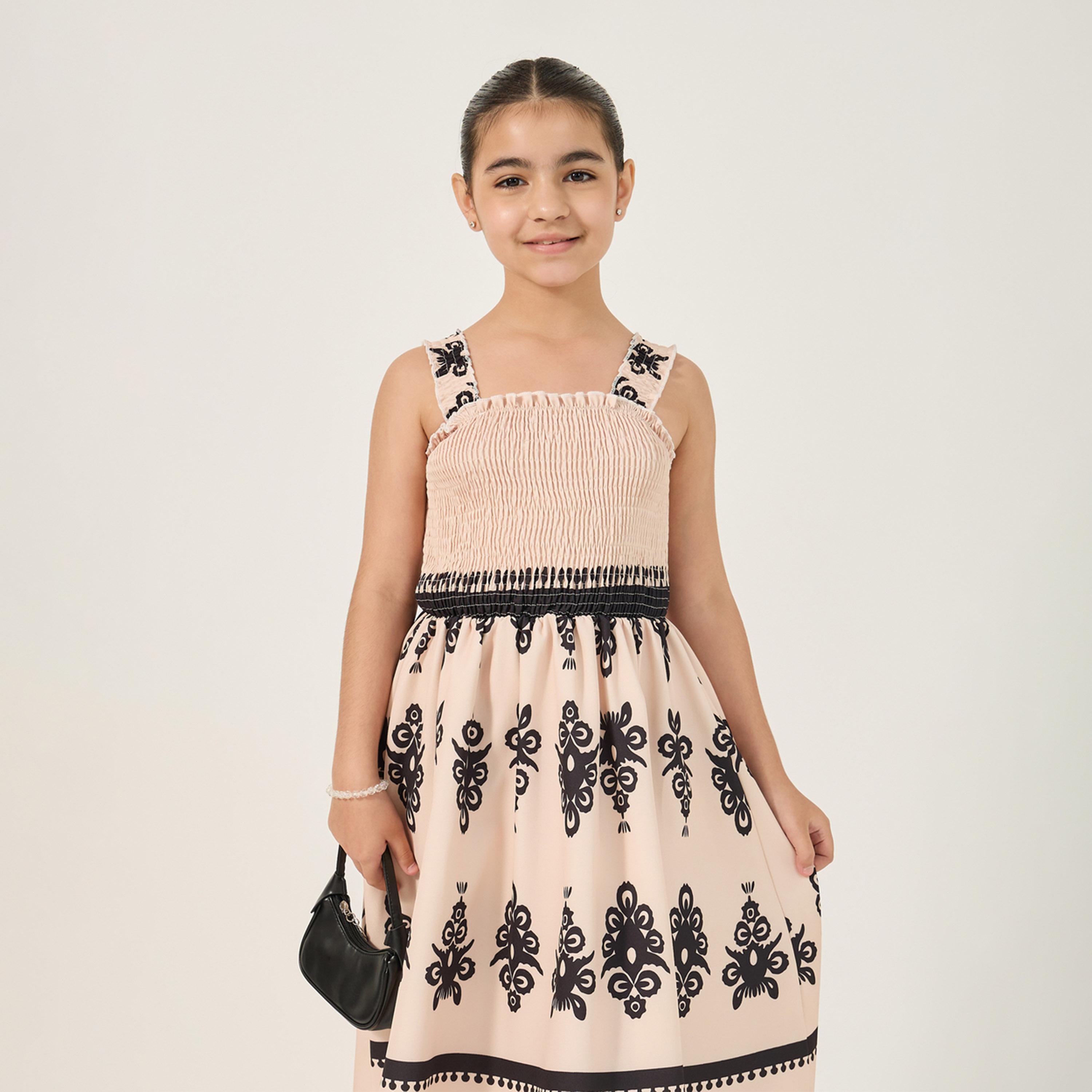 ستايلي - فستان ميدي مطبوع بالكامل-girls-clothing-dressesandjumpsuits-image-2