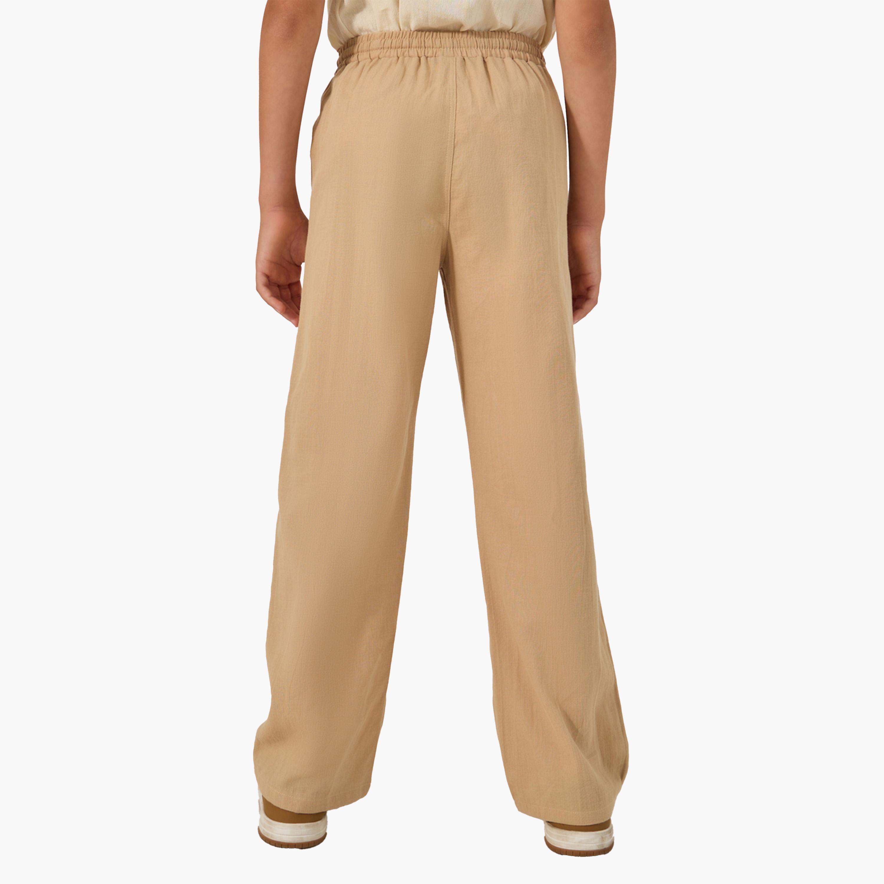 Styli Relaxed Fit Linen Pants with Drawstring-boys-clothing-bottoms-trousers-image-4