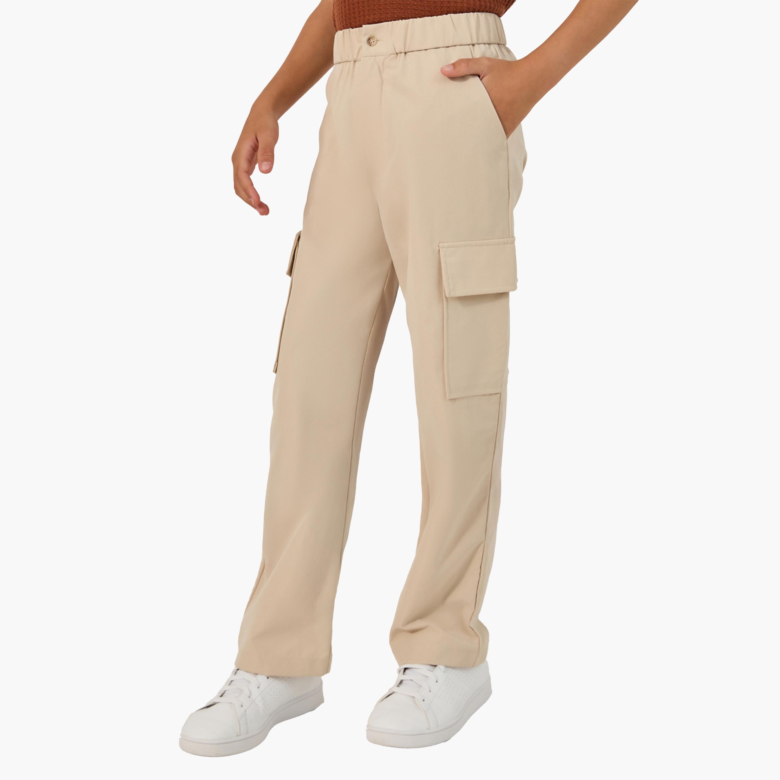Styli Solid Pant with Cargo Pocket-boys-clothing-bottoms-trousers-image-1