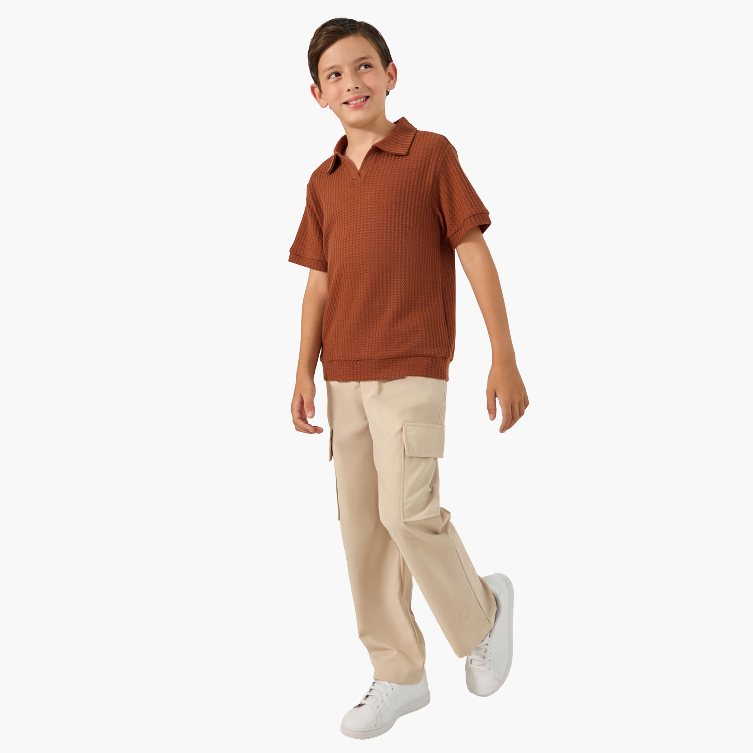 Styli Solid Pant with Cargo Pocket-boys-clothing-bottoms-trousers-image-2