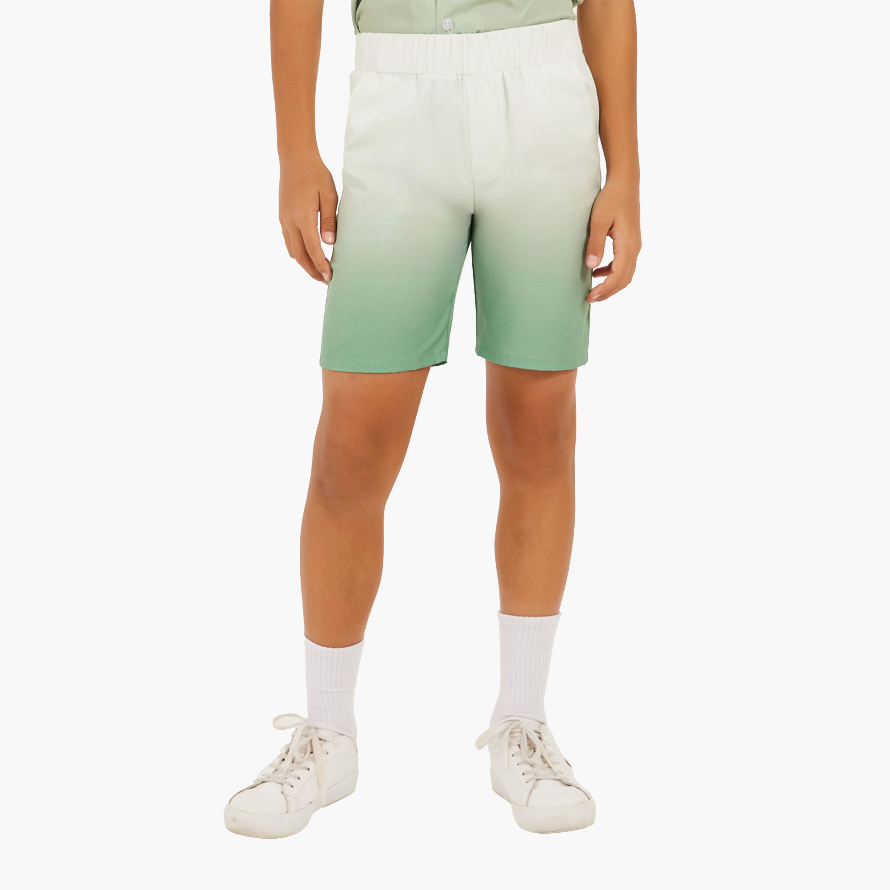 Styli Dip Dye Printed Cotton Shirt and Shorts Set-boys-clothing-setsandcoords-image-5
