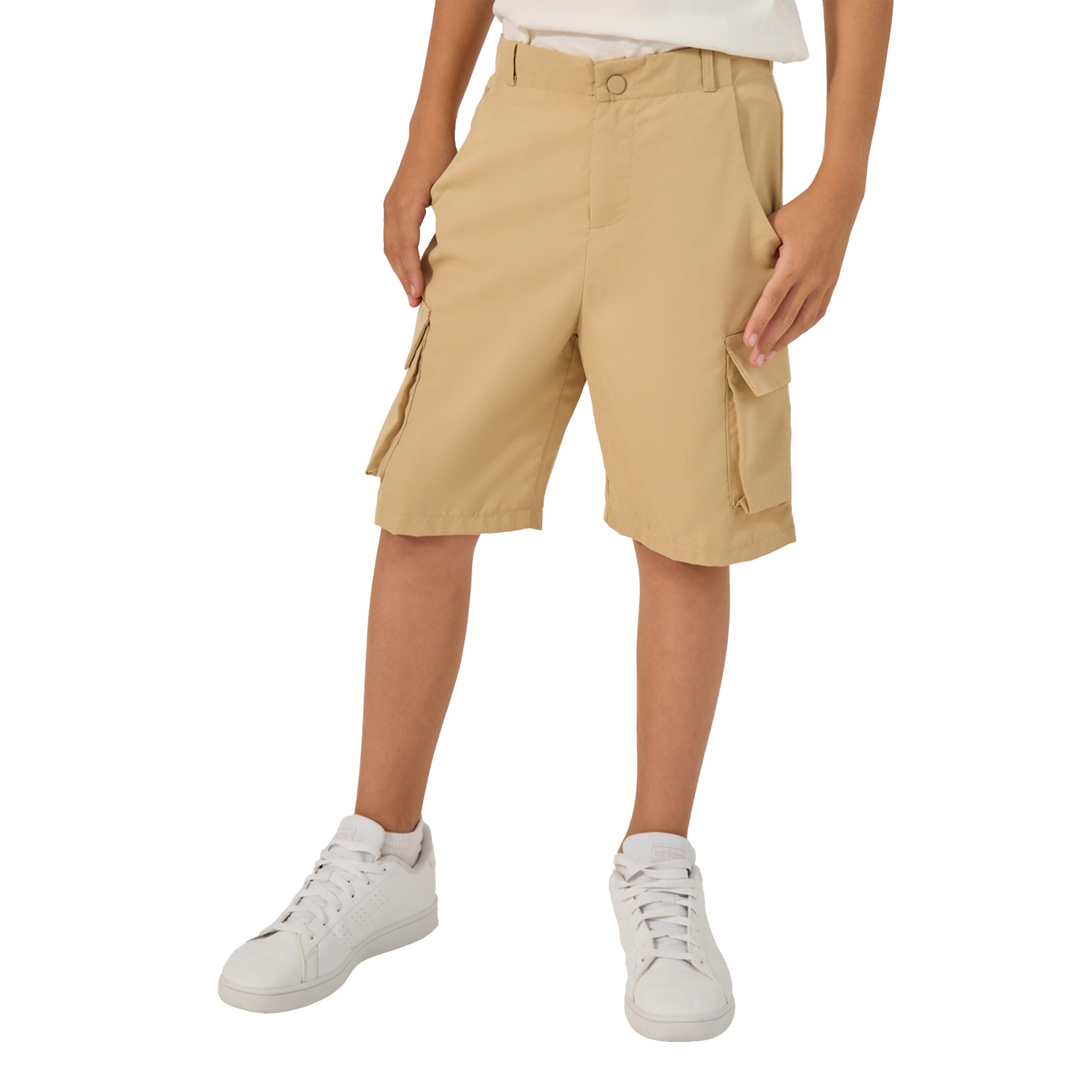 Styli Solid Shorts with Cargo Pockets-boys-clothing-bottoms-shorts-image-1