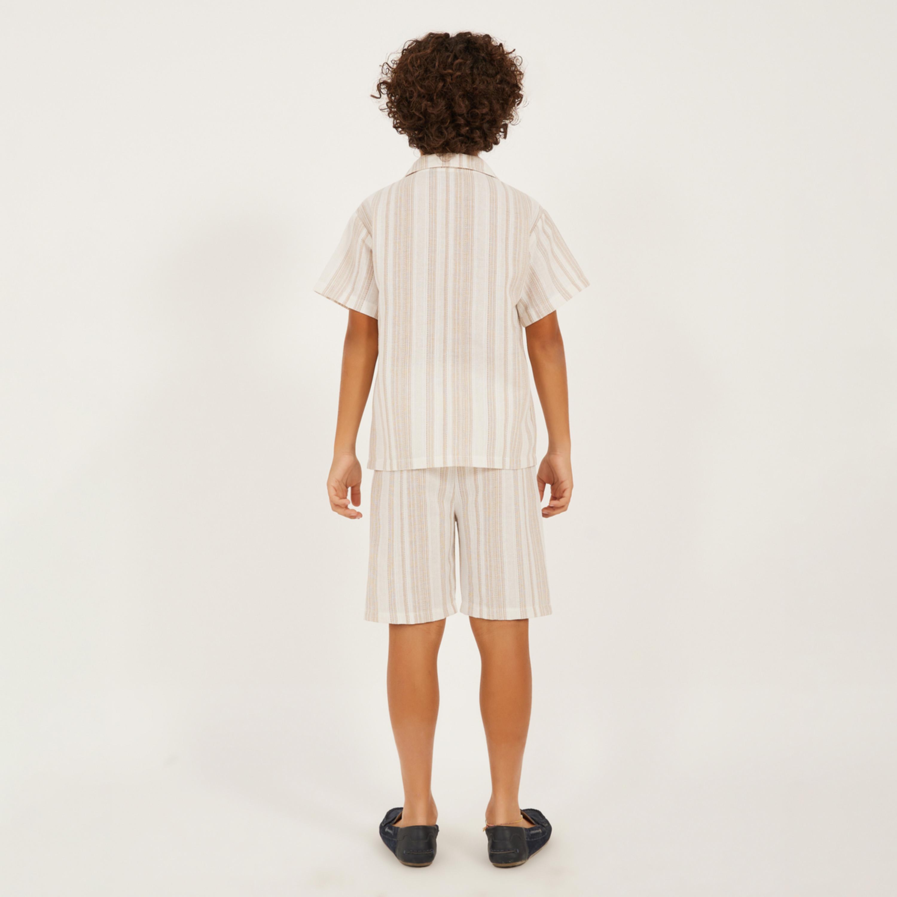ستايلي - ليميتد - طقم قميص وشورت مزخرف للأولاد المراهقين-boys-clothing-setsandcoords-image-4