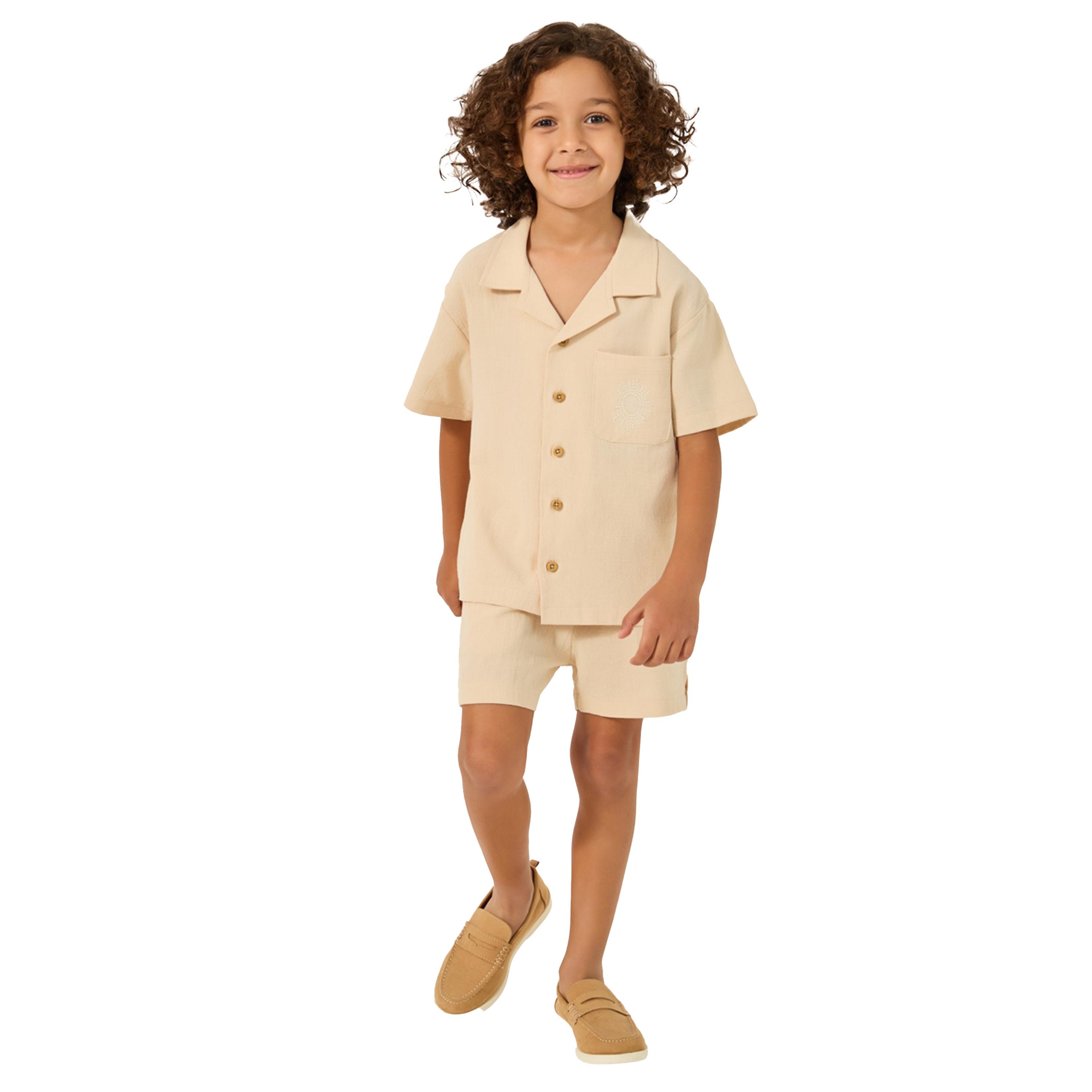 ستايلي -  طقم للأولاد الصغار مع تطريز جيب-boys-clothing-setsandcoords-image-1