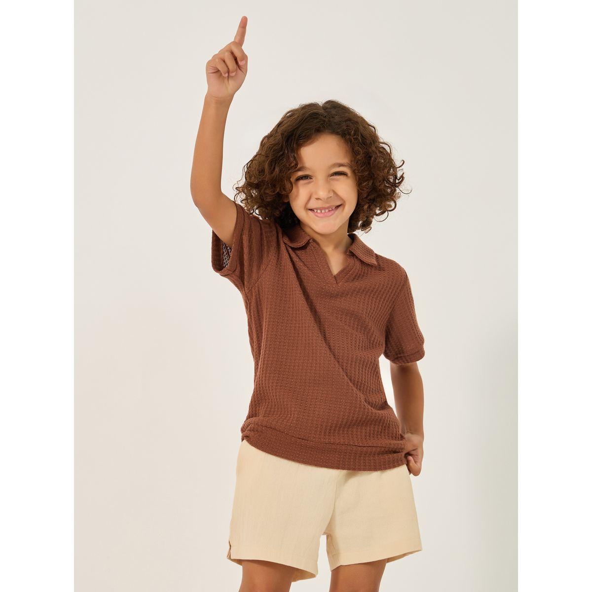 تيشيرت بياقة بولو مع تفاصيل بارزة الملمس-boys-clothing-tshirtsandpolos-image-3