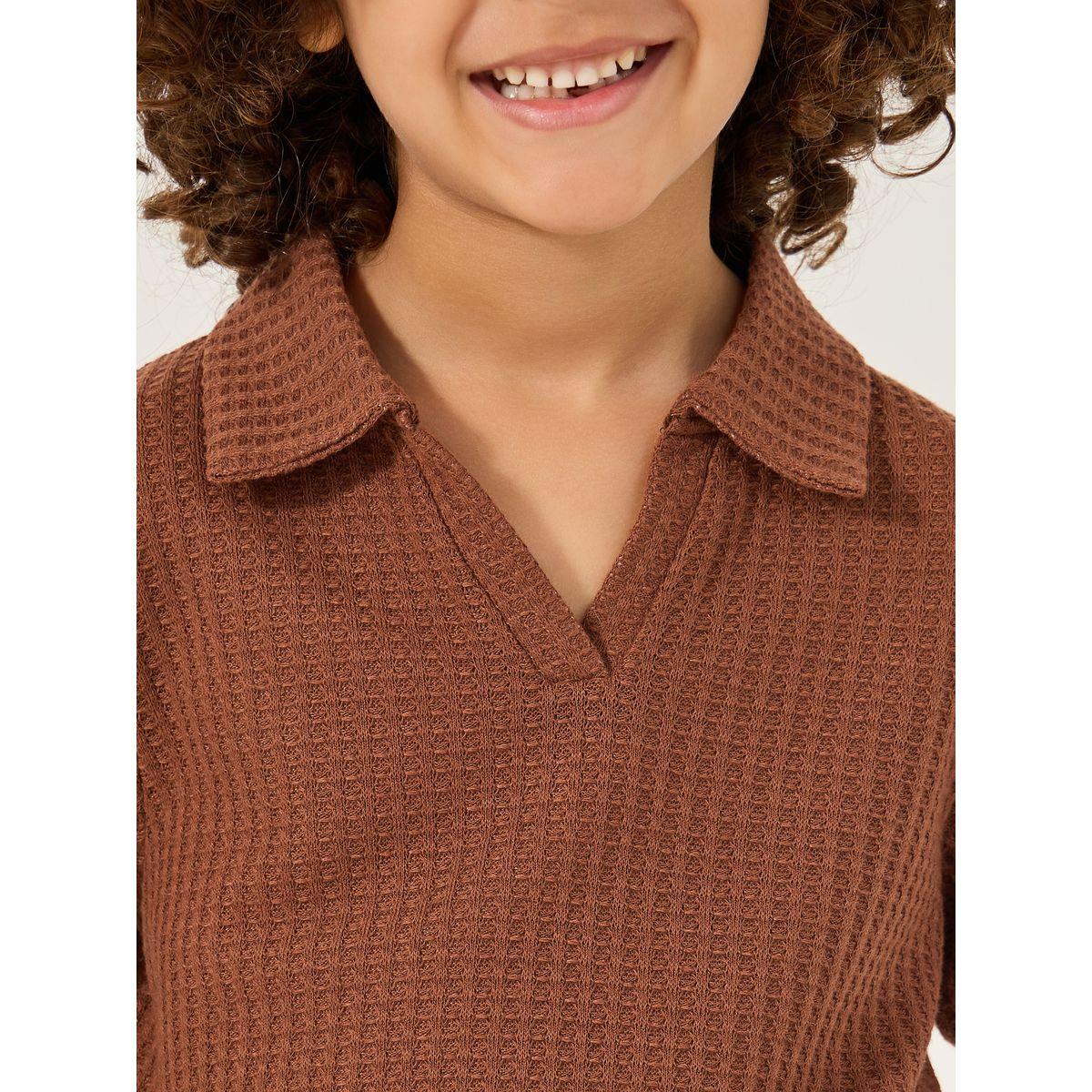 تيشيرت بياقة بولو مع تفاصيل بارزة الملمس-boys-clothing-tshirtsandpolos-image-4