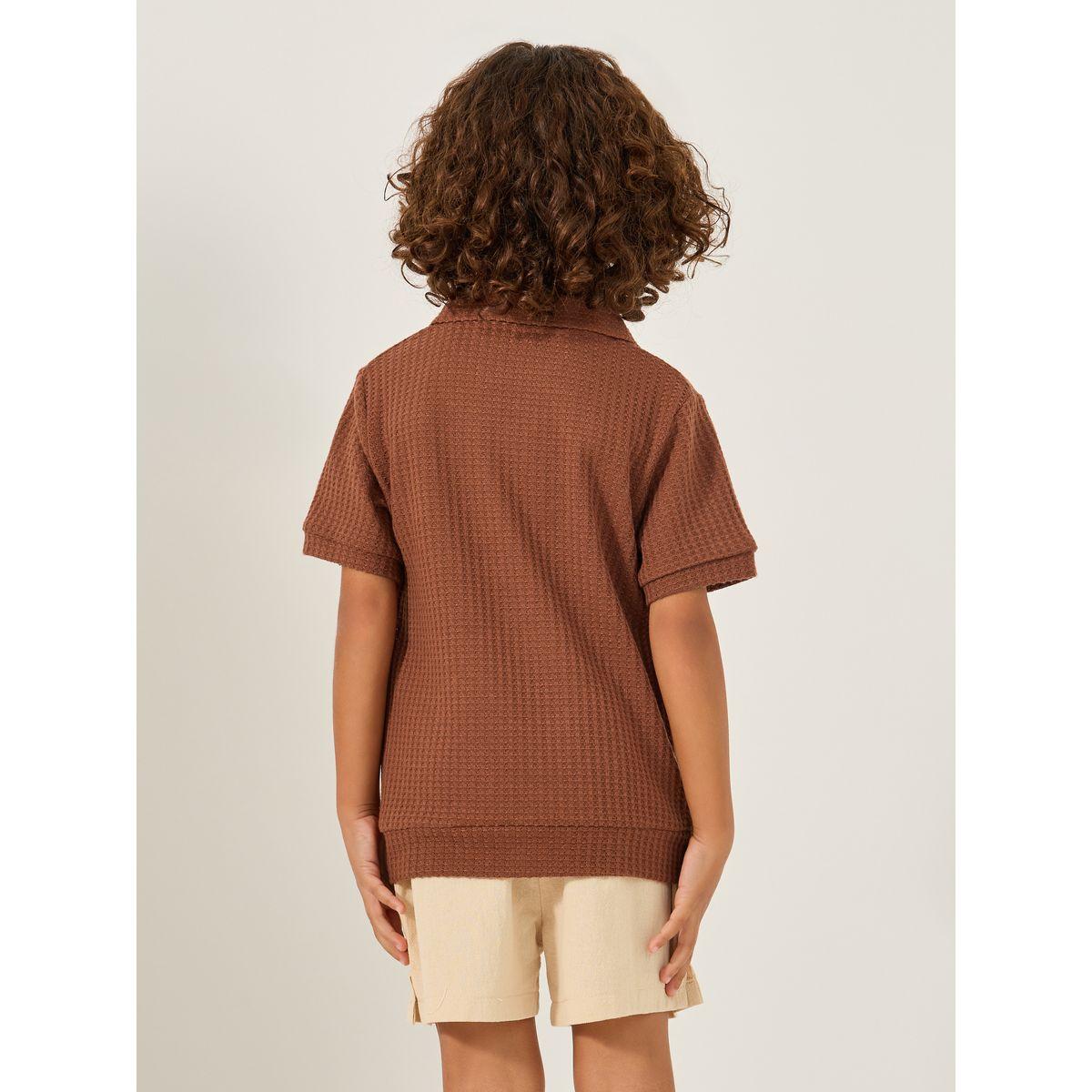 Styli Textured Knit Regular Fit Polo Neck T-Shirt-boys-clothing-tshirtsandpolos-image-5