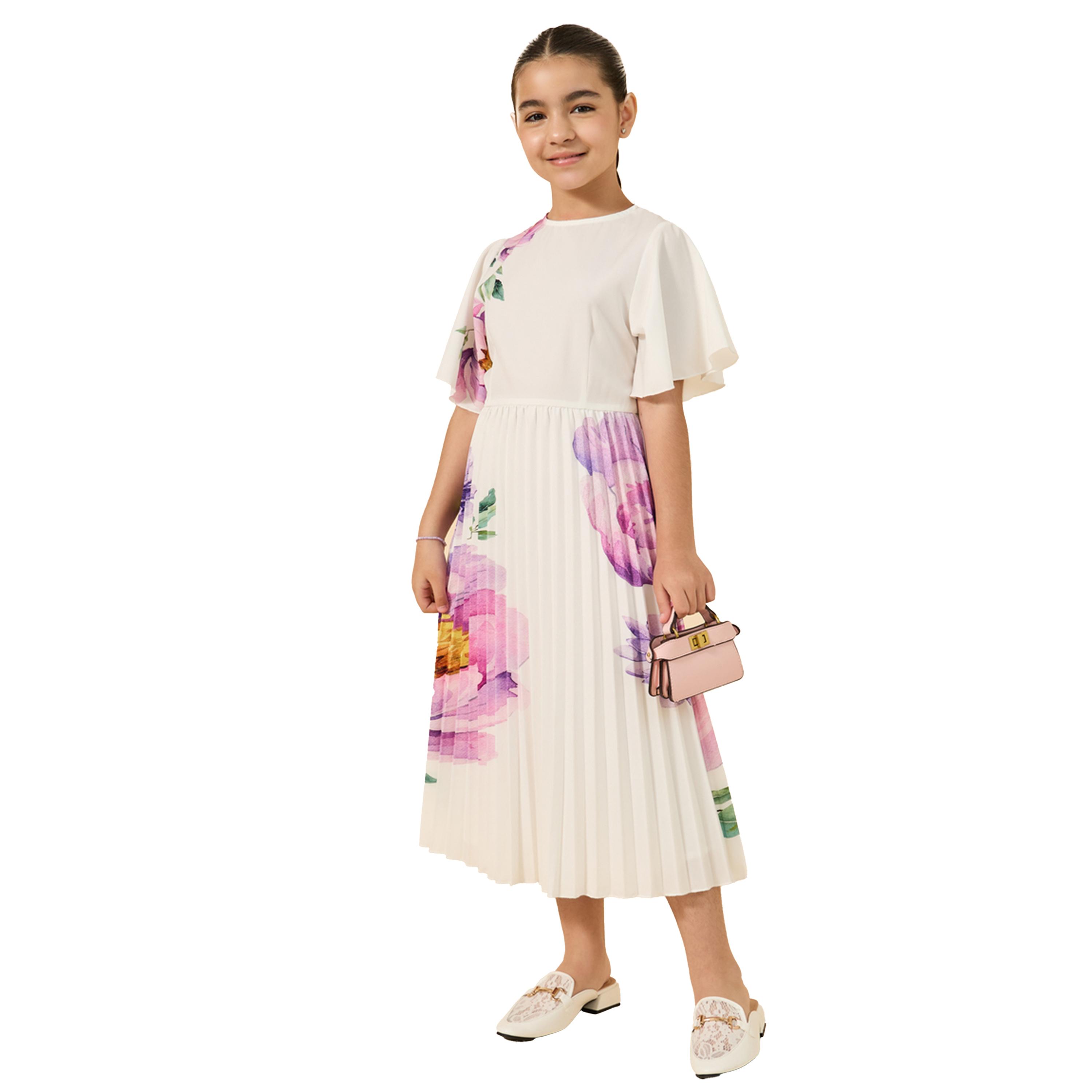 Styli Teen Girls Pleated dress with placement print-girls-clothing-dressesandjumpsuits-image-1