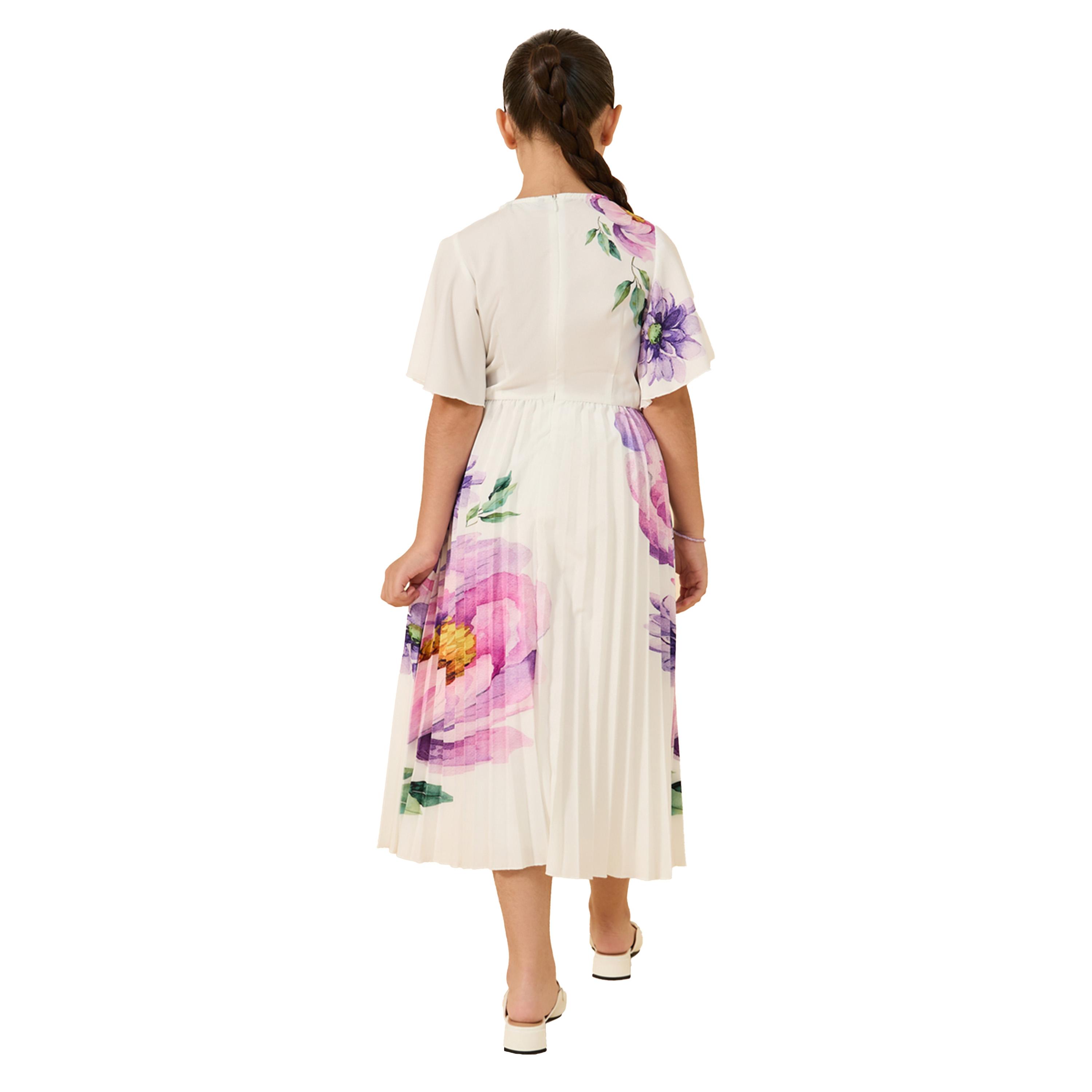 Styli Teen Girls Pleated dress with placement print-girls-clothing-dressesandjumpsuits-image-4