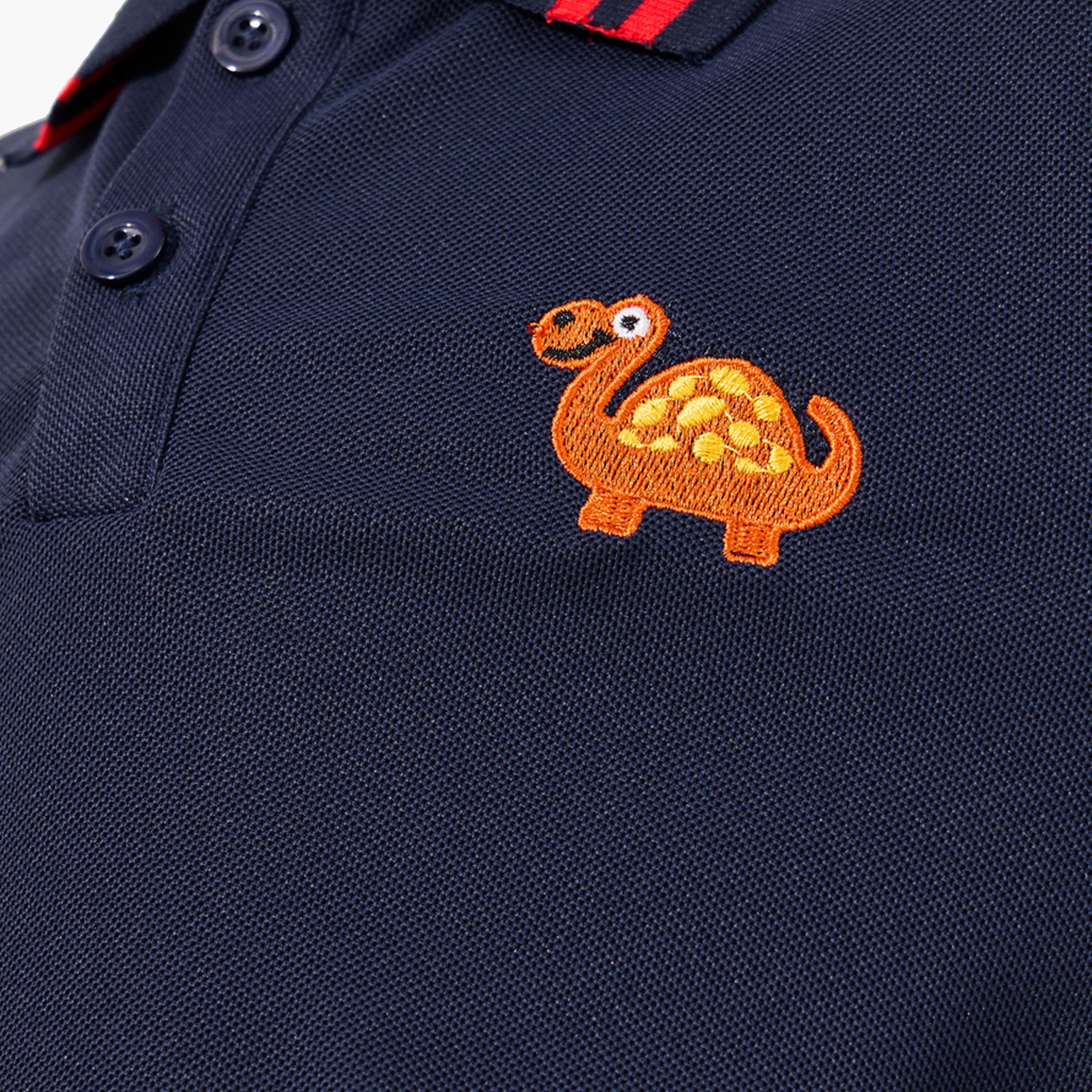 Styli Embroidered Polo T-Shirt and Shorts Set-boys-clothing-setsandcoords-image-3