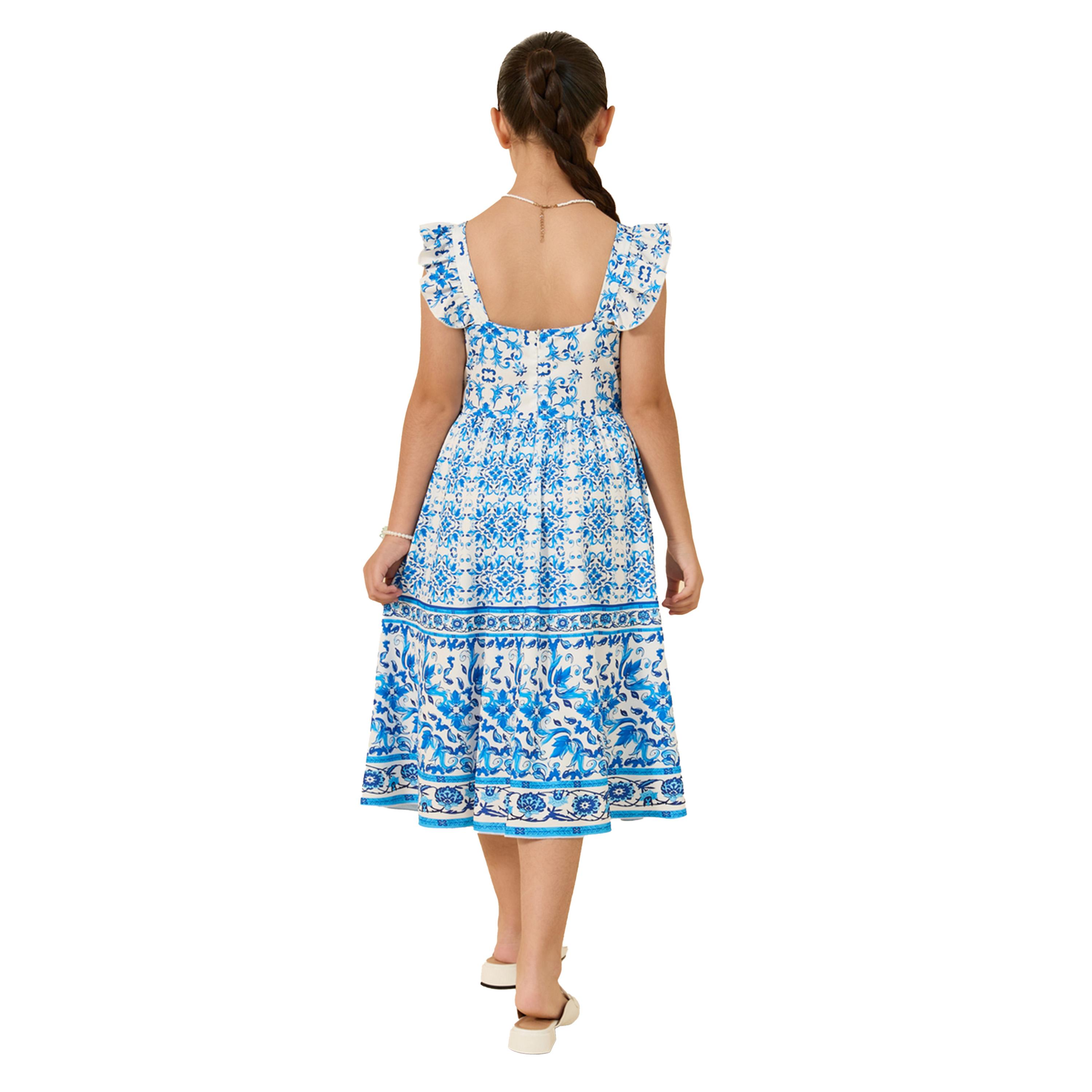 Styli All Over Print Ruffled Sleeves Dress-girls-clothing-dressesandjumpsuits-image-5