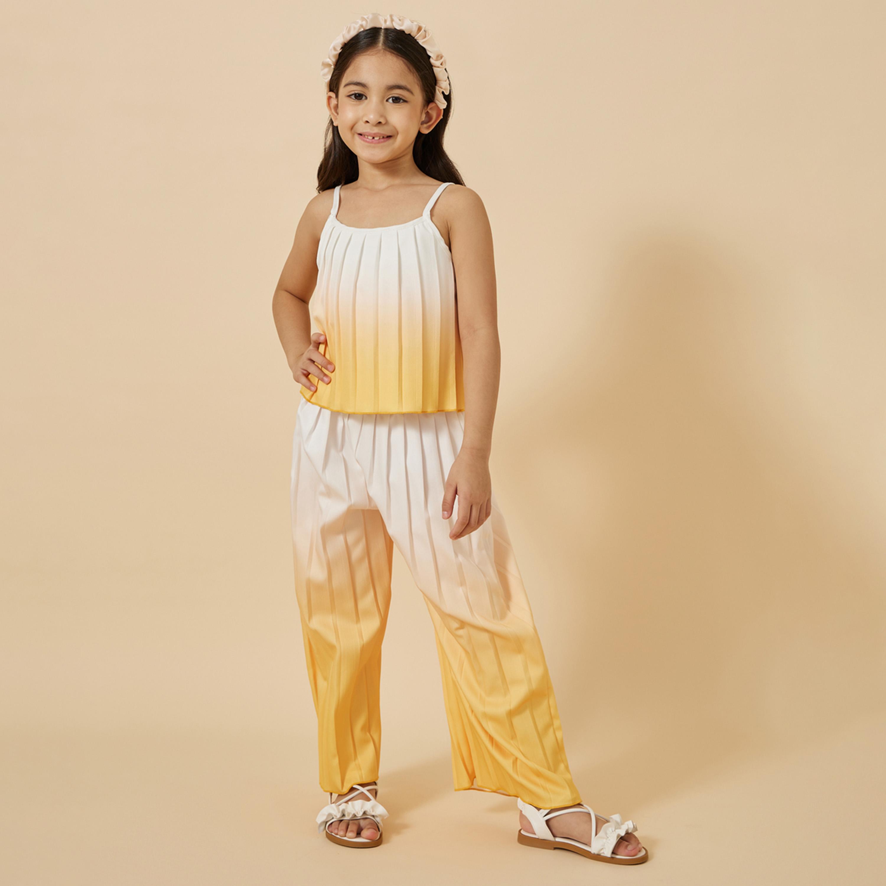 Styli TODDLER GIRLS OMBRE PRINT PLEATED SET-girls-clothing-setsandcoords-image-1