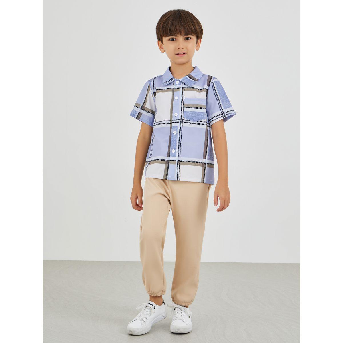 مجموعة من بنطال وبلوزة بياقة سبريد-boys-clothing-setsandcoords-image-2