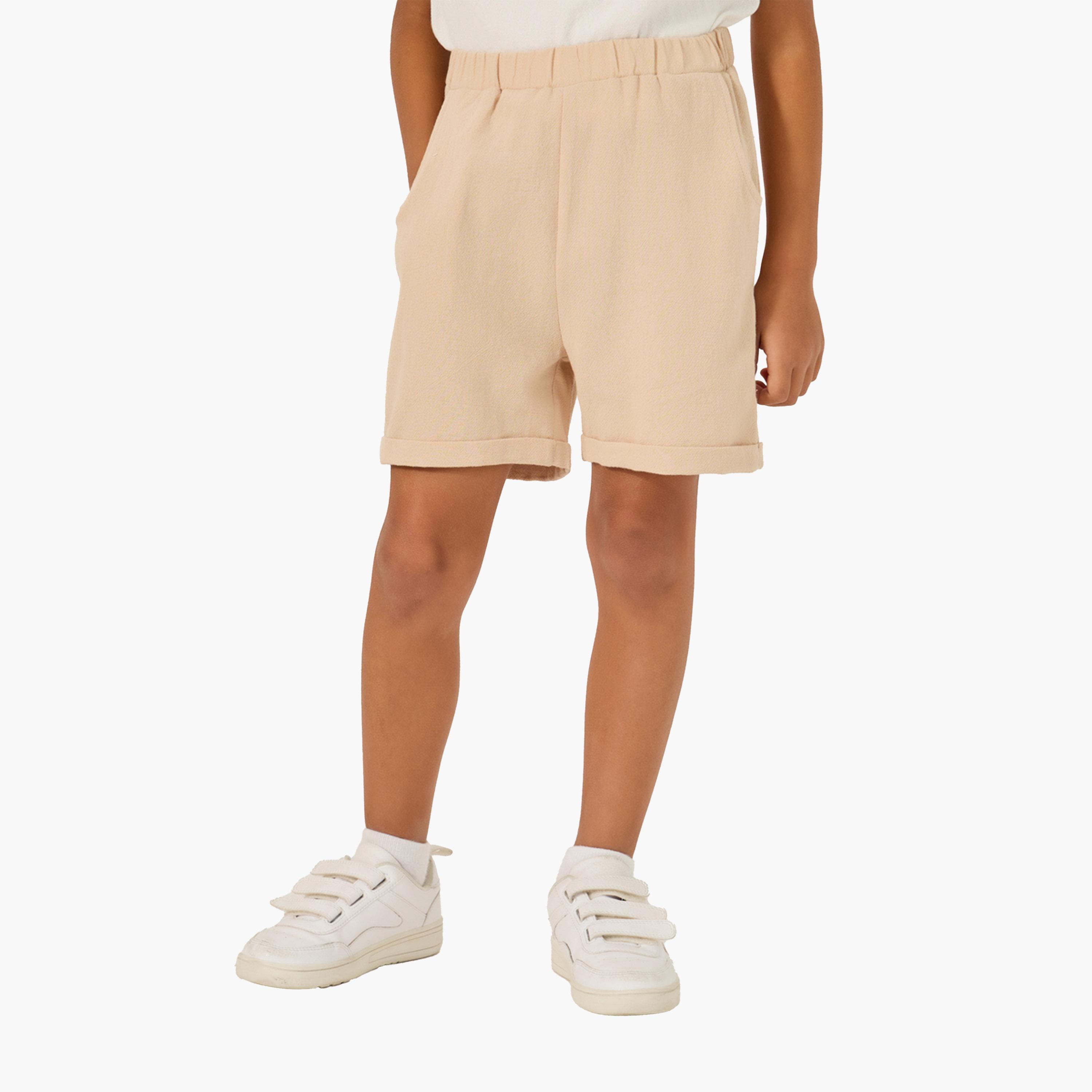 Styli Round Neck Buttoned Shirt and Shorts Set-boys-clothing-setsandcoords-image-4