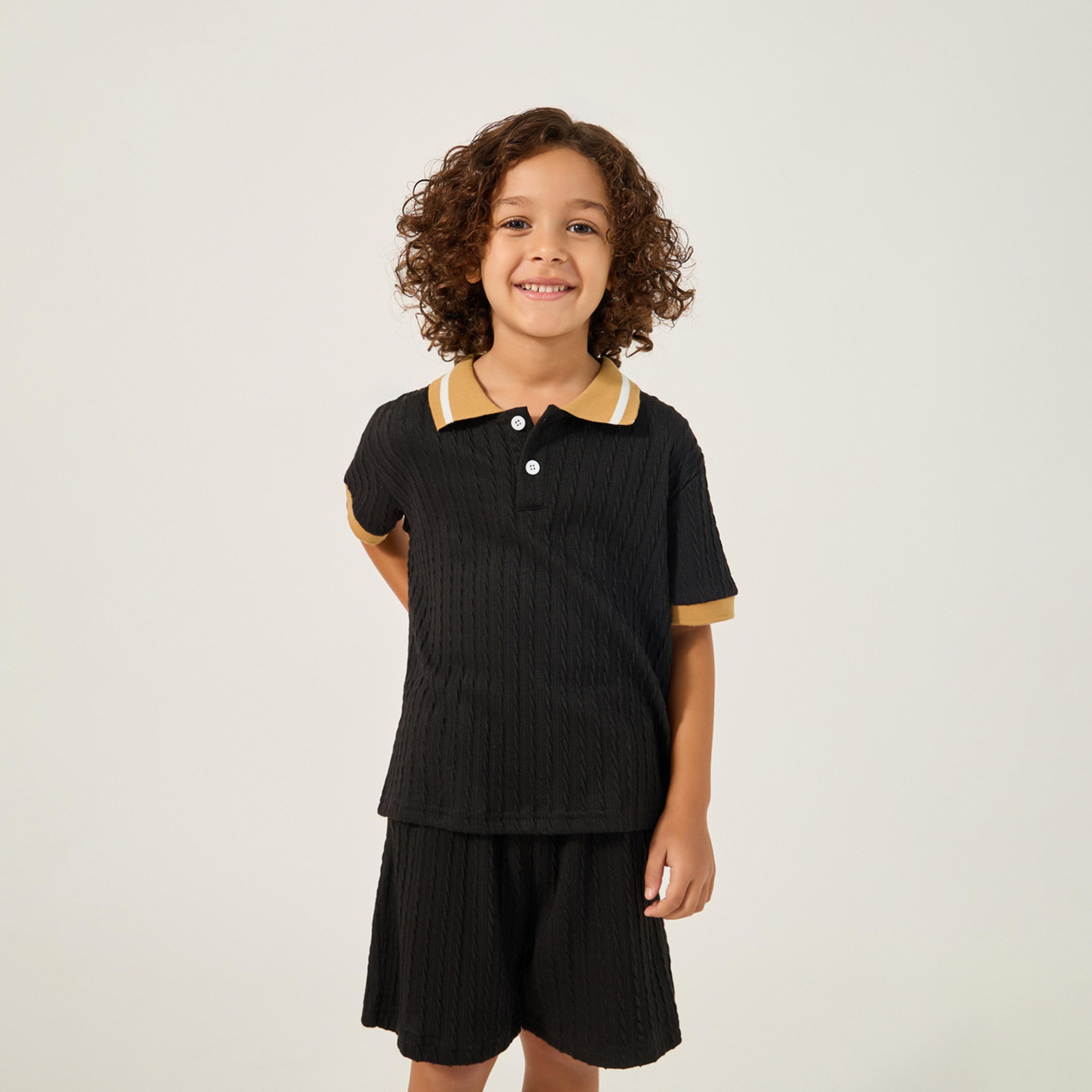 Styli Toddler Boys Poly Tee And Shorts Set-boys-clothing-setsandcoords-image-2