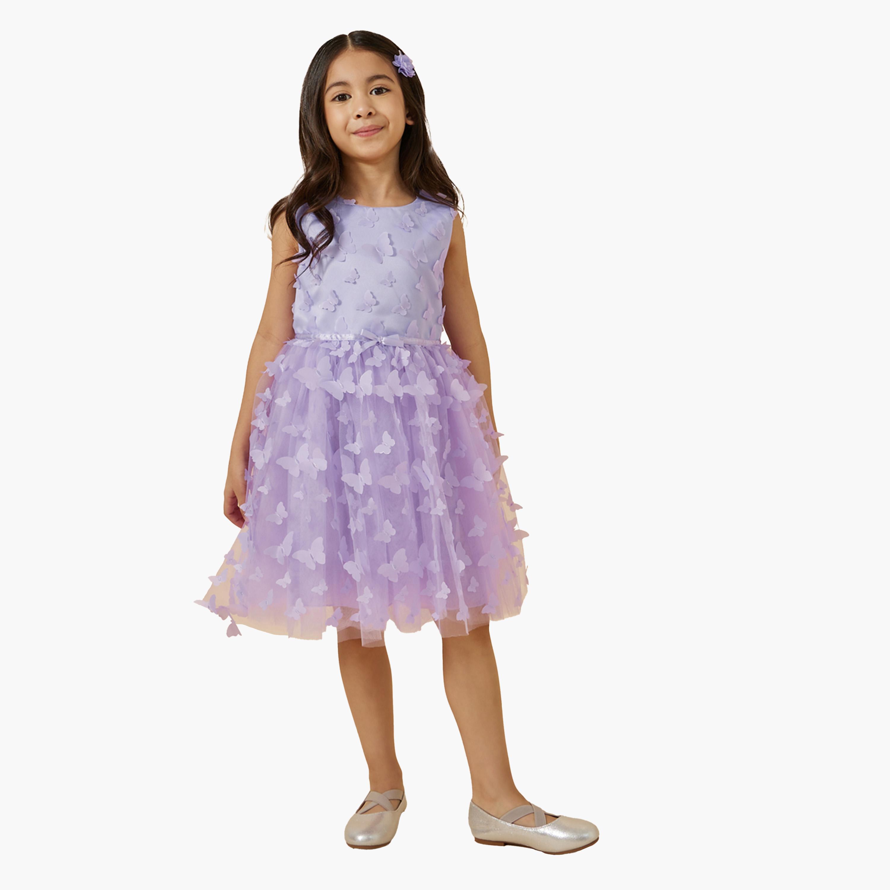 Styli Butterfly Appliques Sleeveless Dress-girls-clothing-dressesandjumpsuits-image-1