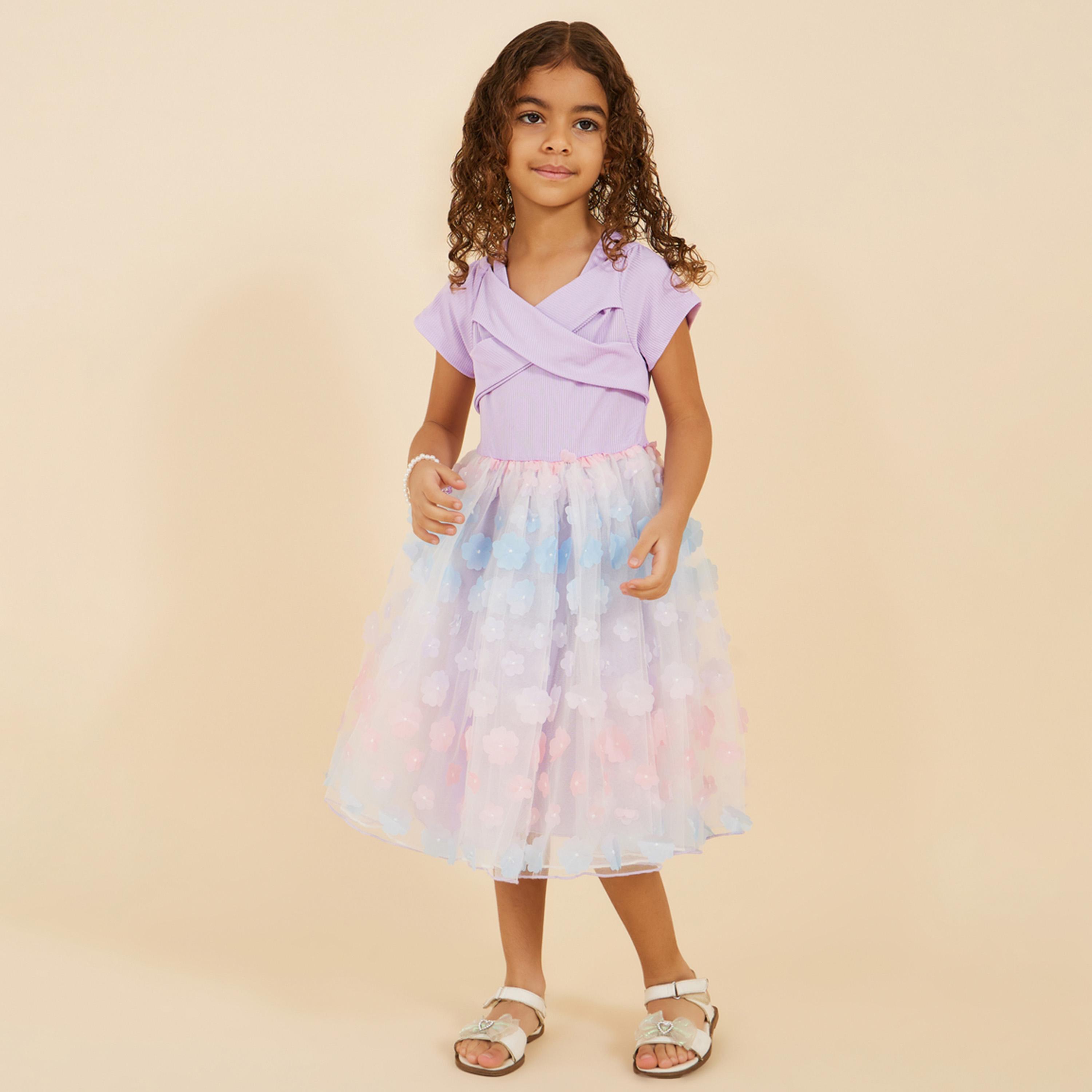 ستايلي - فستان للفتيات الصغيرات بتصميم فراشة ثلاثي الأبعاد-girls-clothing-dressesandjumpsuits-image-2