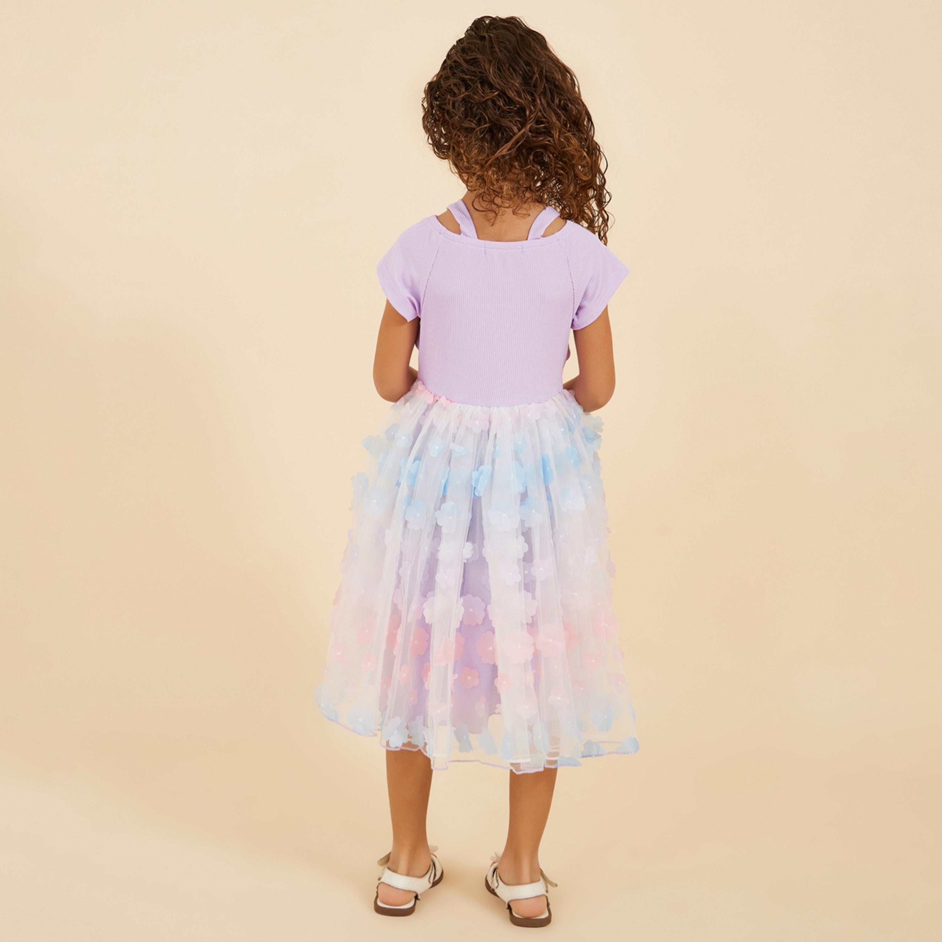 ستايلي - فستان للفتيات الصغيرات بتصميم فراشة ثلاثي الأبعاد-girls-clothing-dressesandjumpsuits-image-5