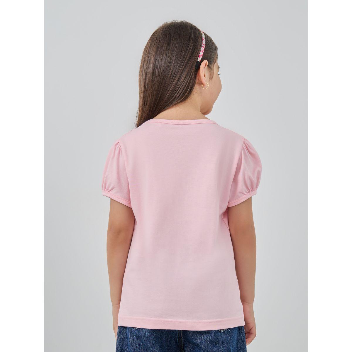تيشيرت بطبعة جرافيك وأكمام منفوخة-girls-clothing-tshirts-image-4