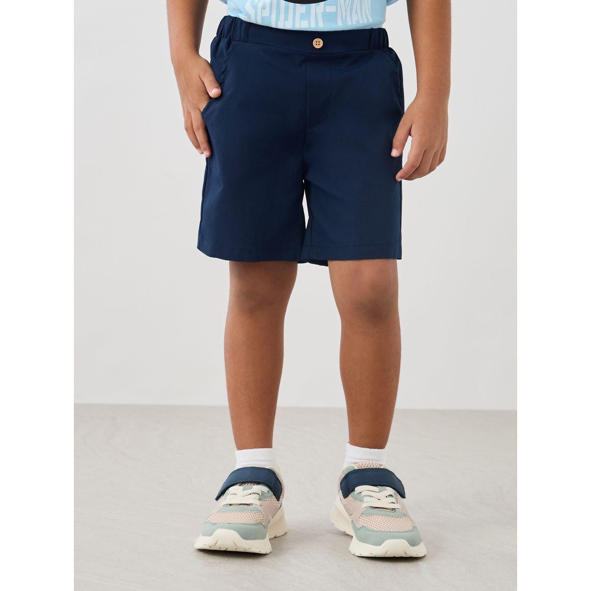 Styli Boys Solid Twill Shorts-boys-clothing-bottoms-shorts-image-1