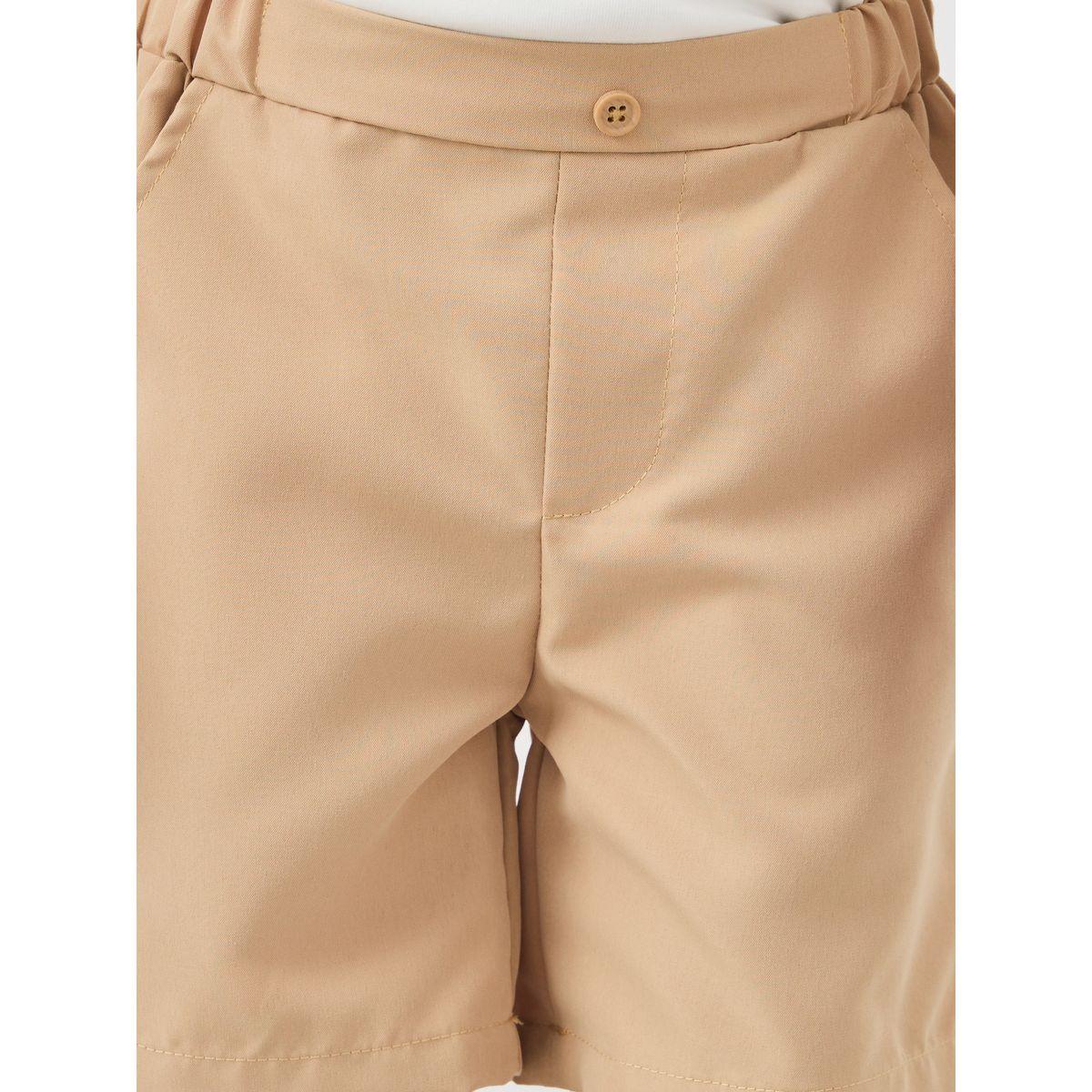 Styli Boys Solid Twill Shorts with Partially Elasticated Waistband-girls-clothing-bottoms-shorts-image-3