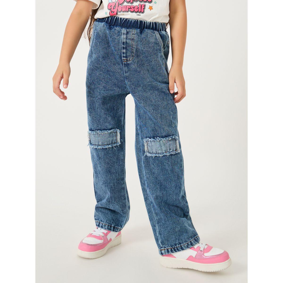 Styli Acid Washed Patch Detail Jeans-girls-clothing-bottoms-jeansandjeggings-image-1