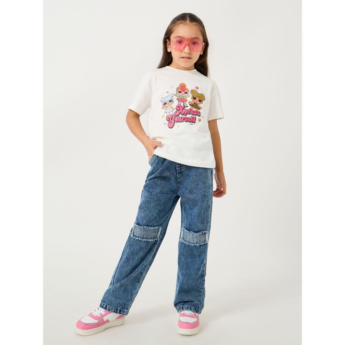 Styli Acid Washed Patch Detail Jeans-girls-clothing-bottoms-jeansandjeggings-image-2