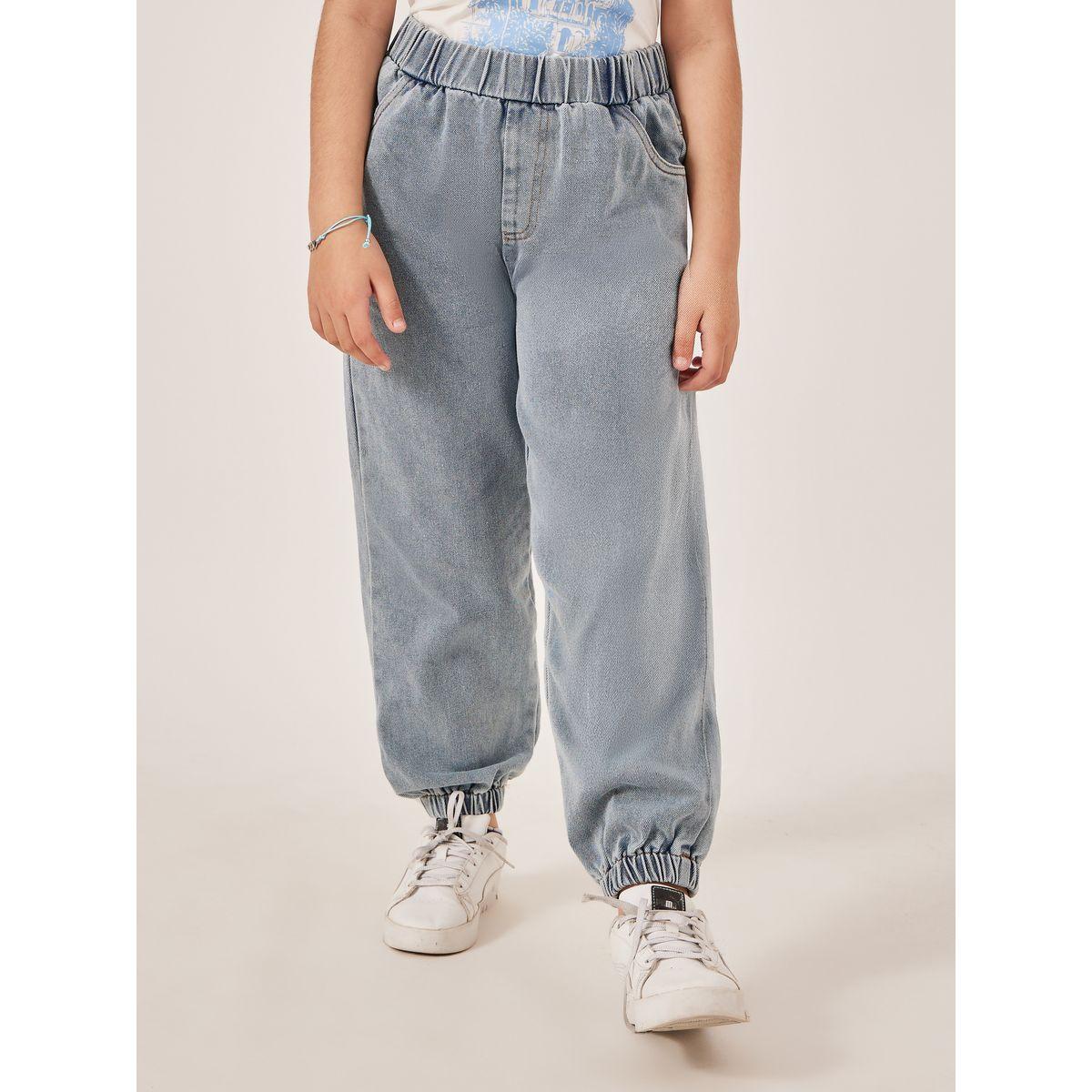 Styli Light Blue Denim Jogger Pants-girls-clothing-bottoms-jeansandjeggings-image-1
