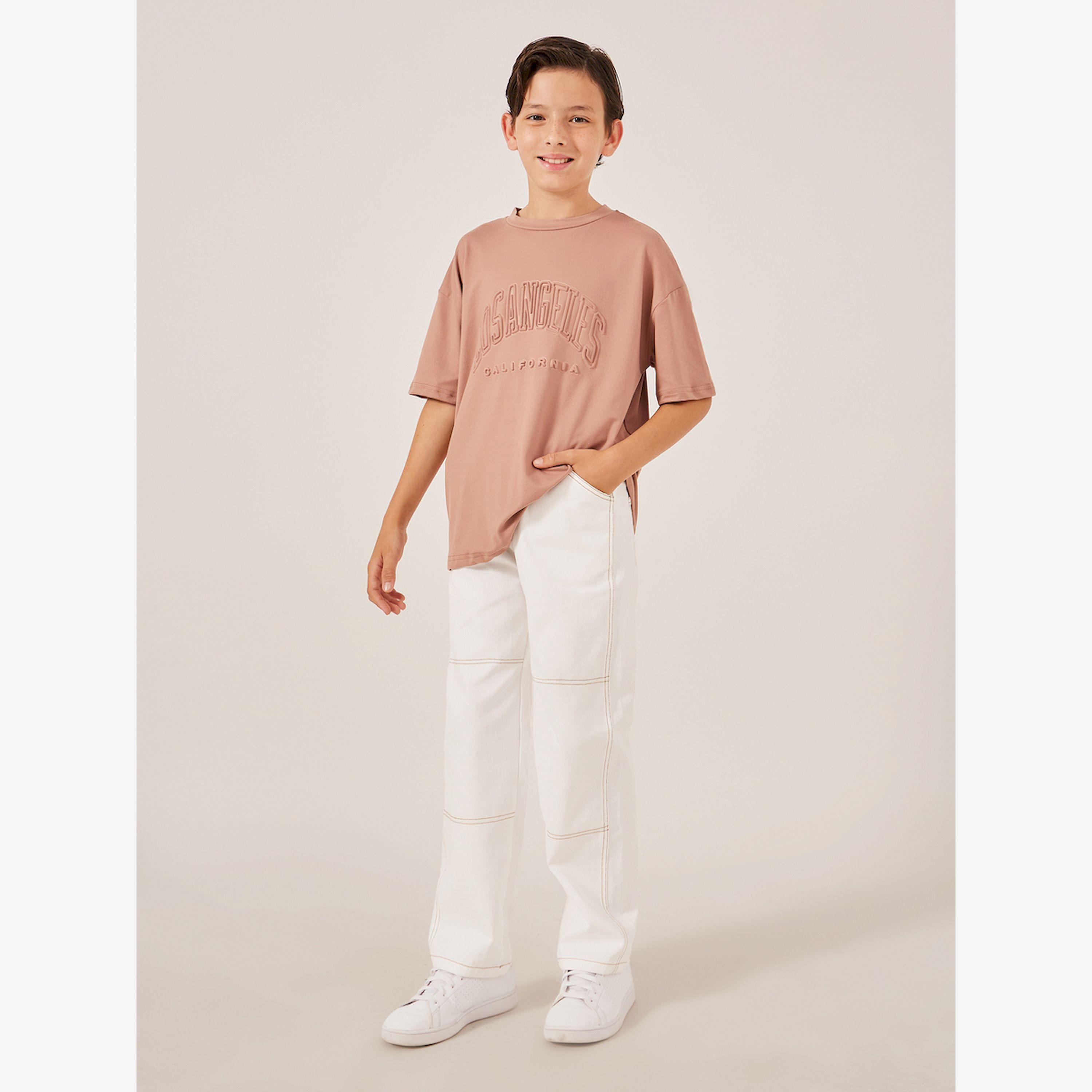 Styli Contrast Stitch Cut and Sew Detail Relaxed Fit Pants-boys-clothing-bottoms-trousers-image-2