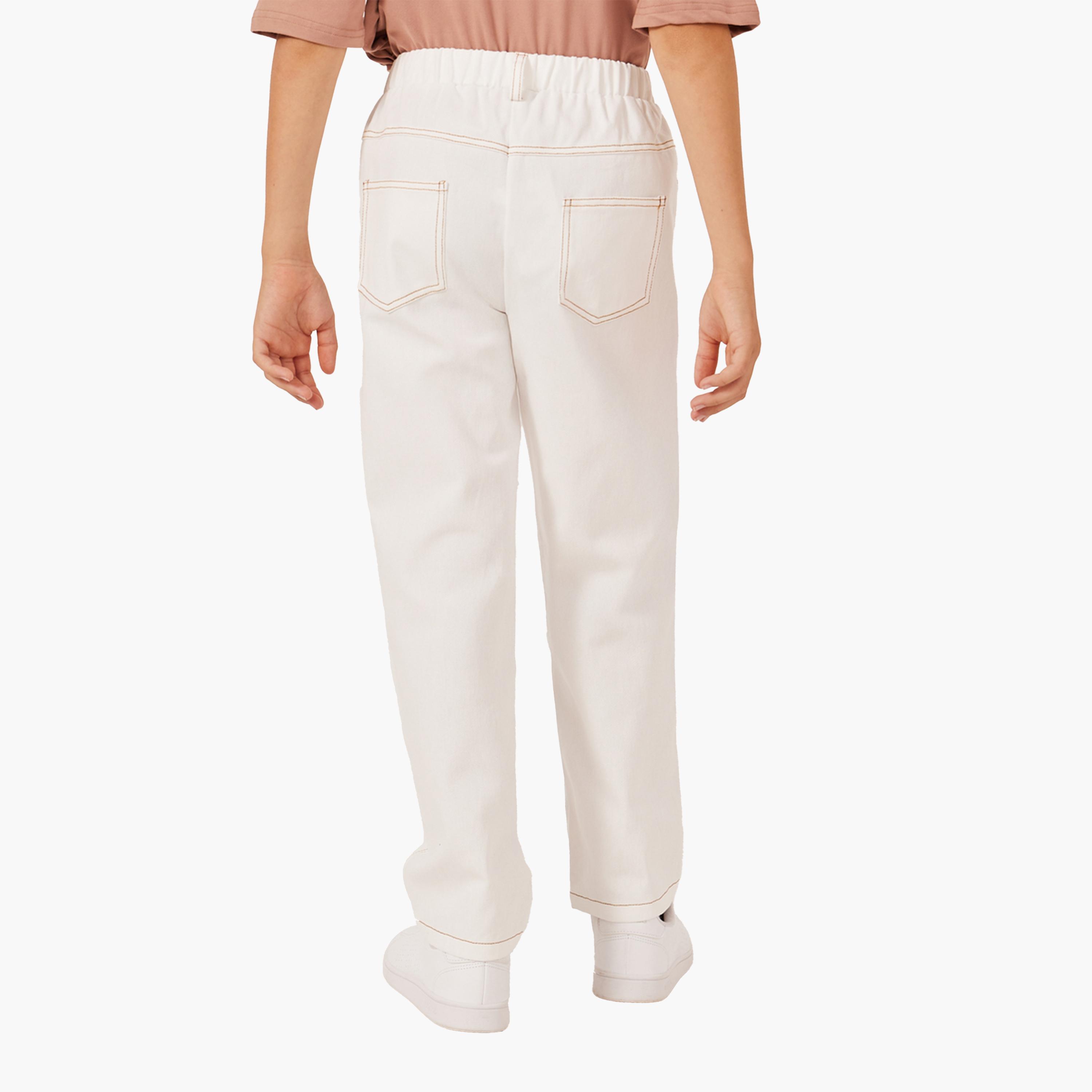 ستايلي-  بنطلون مريح بقص وحياكة  متباينة-boys-clothing-bottoms-trousers-image-4