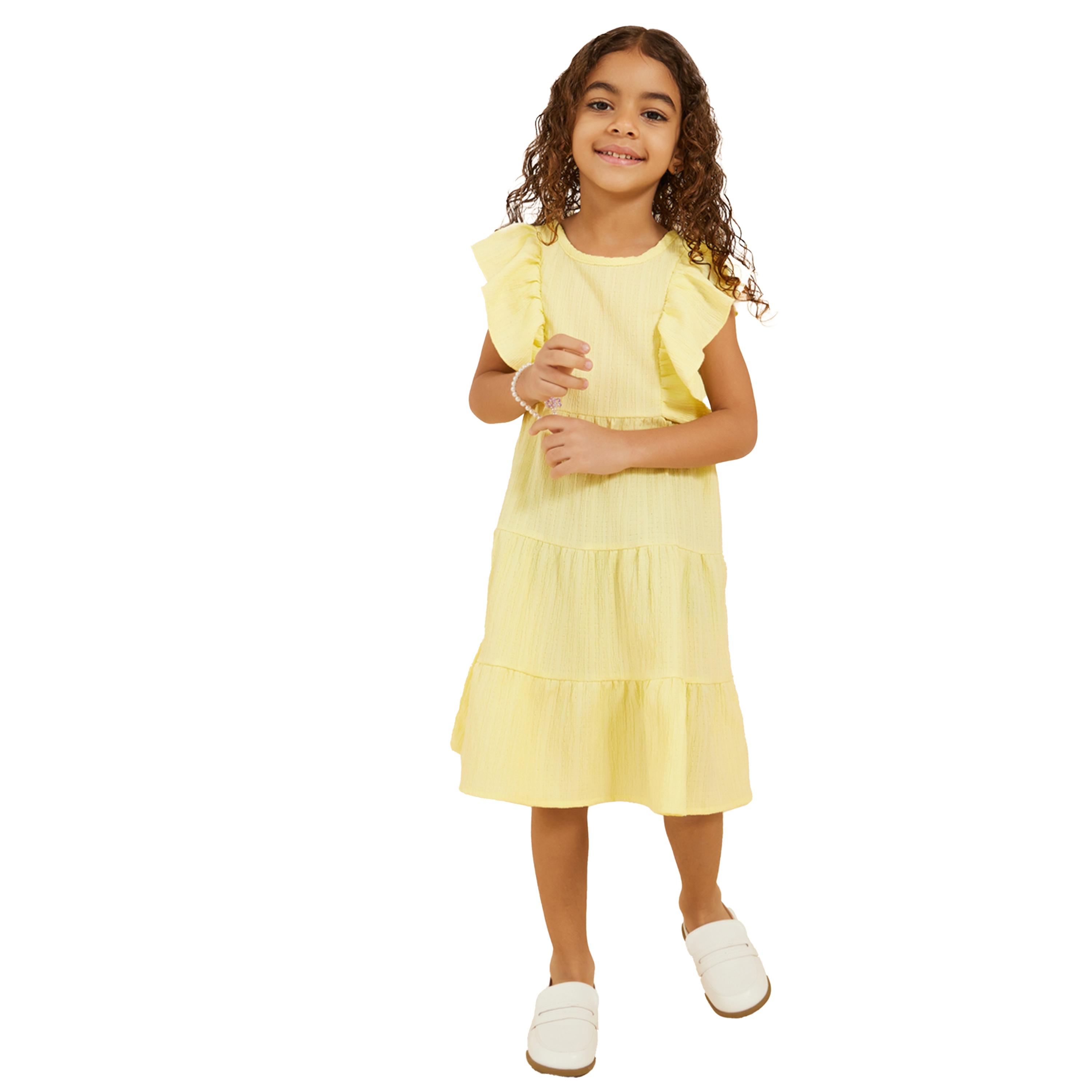 Styli Textured Ruffle Trim Tiered Dress-girls-clothing-dressesandjumpsuits-image-1