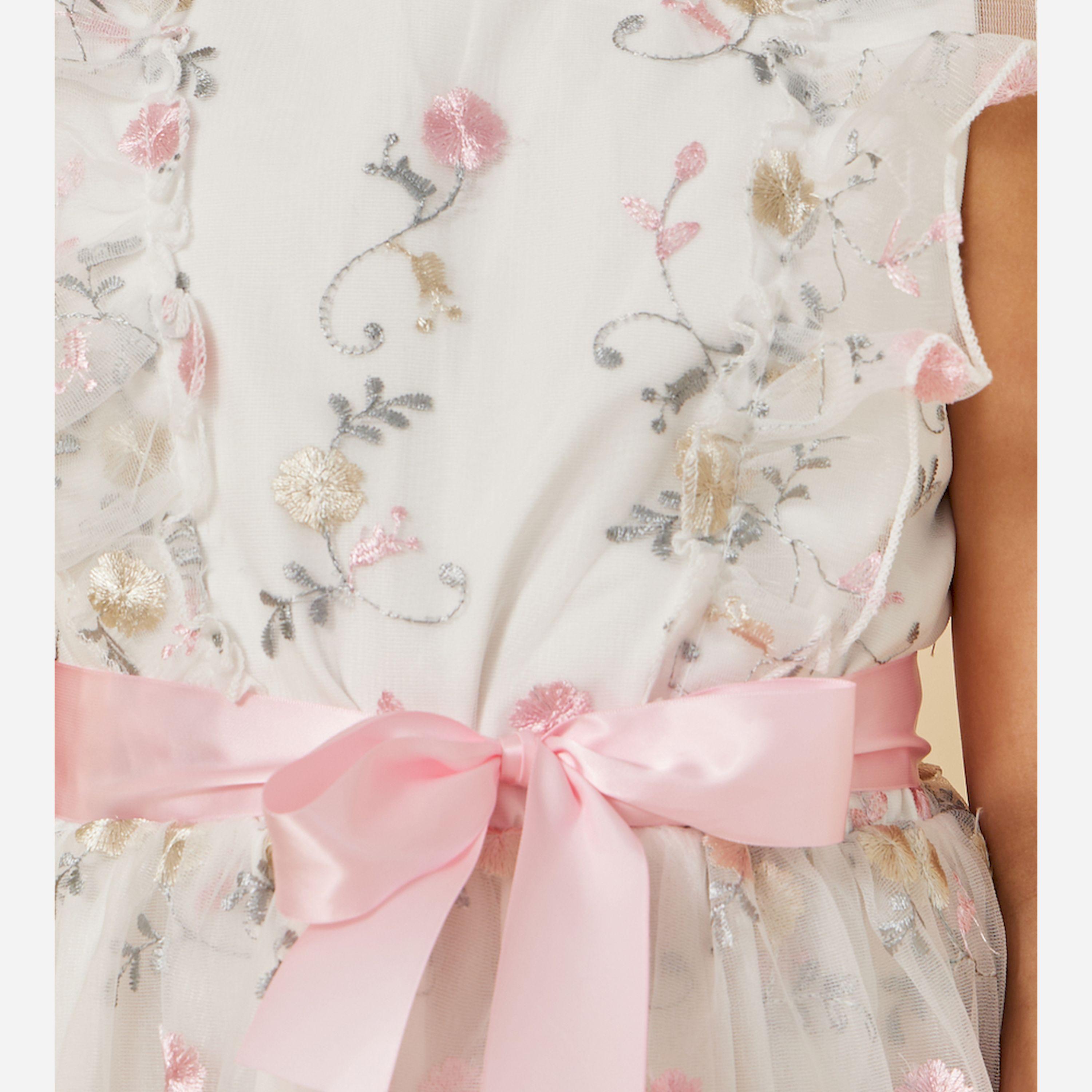 Styli Teen Girls Emrboidered Mesh Dress-girls-clothing-dressesandjumpsuits-image-4